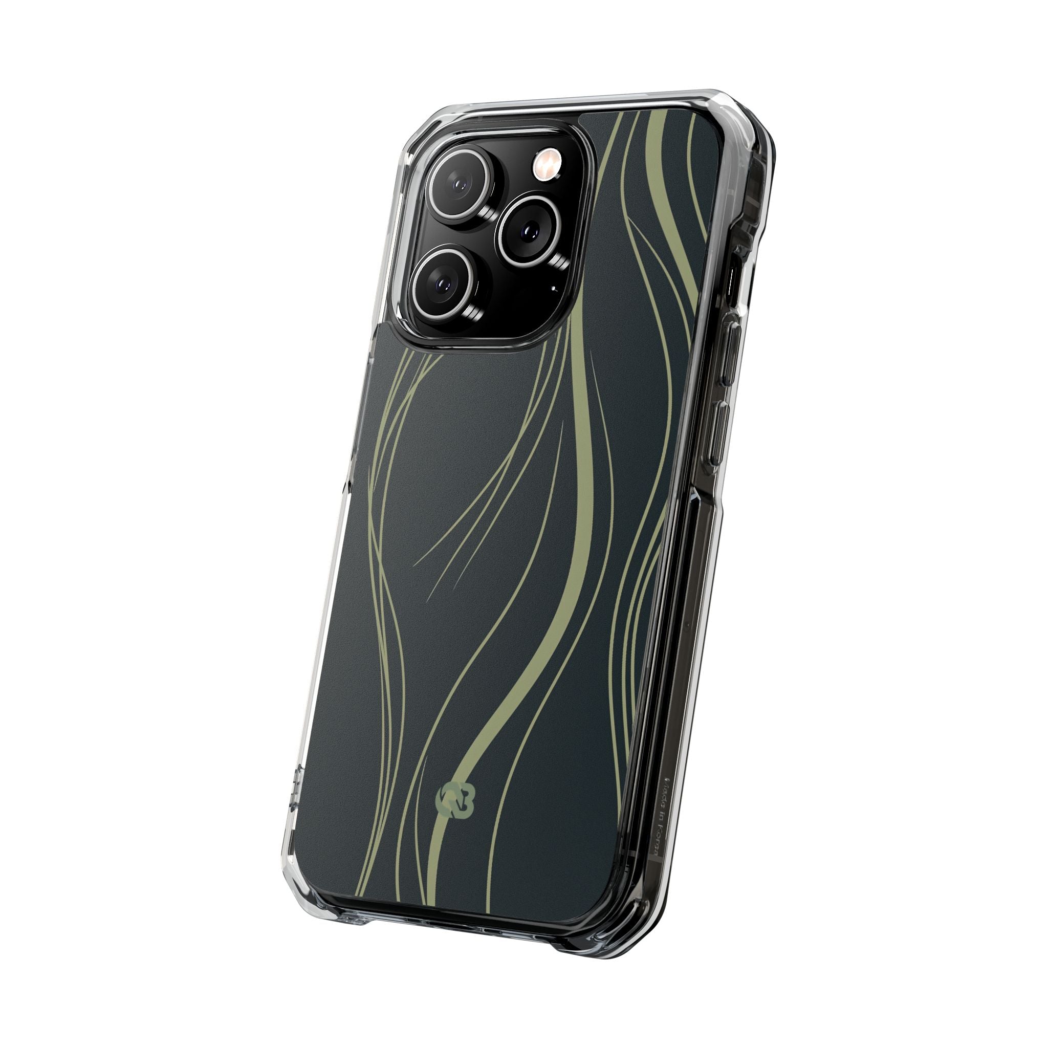 Green Impact MagSafe Phone Case for iPhone - Obsidian Sage Flow