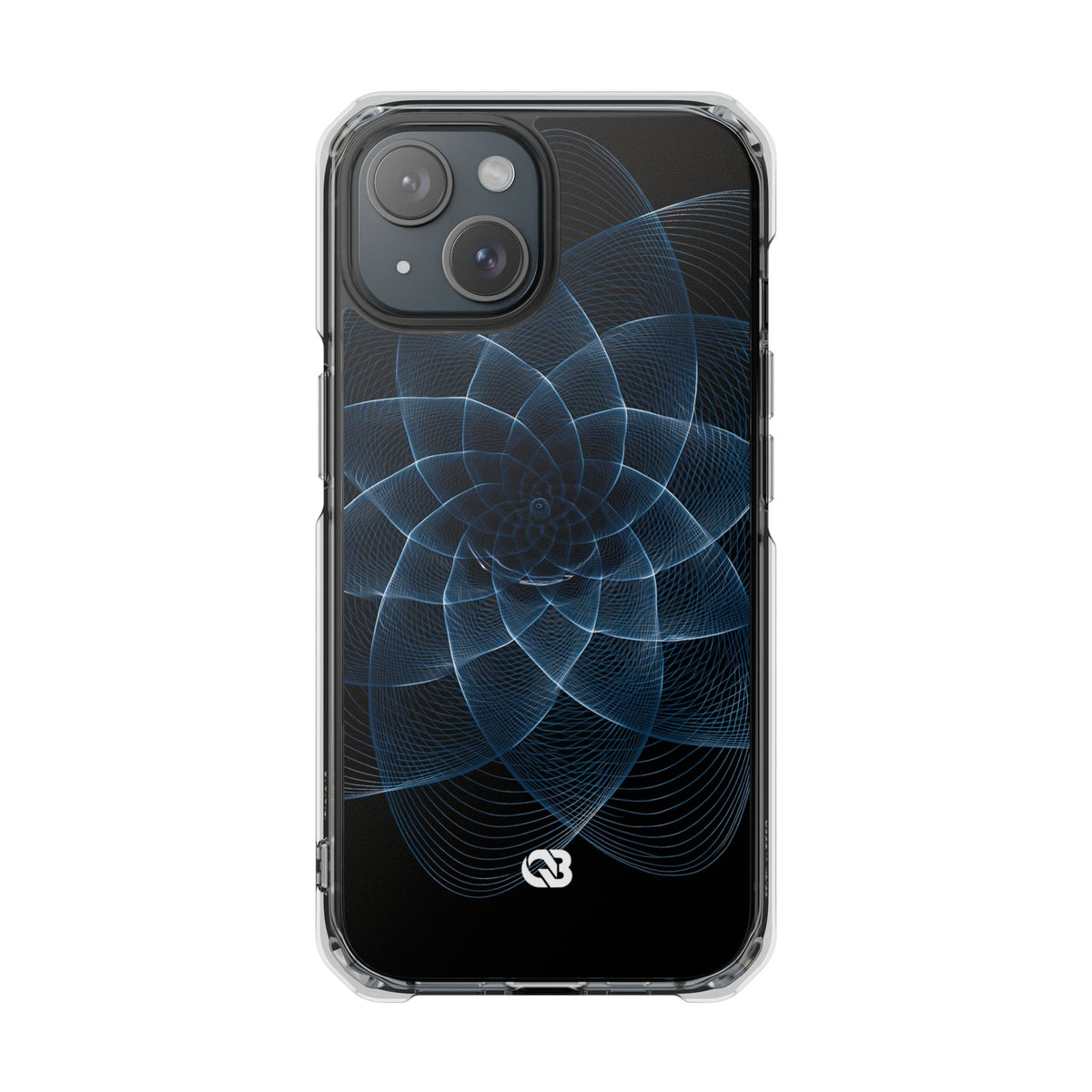 Blue Impact MagSafe Phone Case for iPhone - Cobalt Geometric Bloom