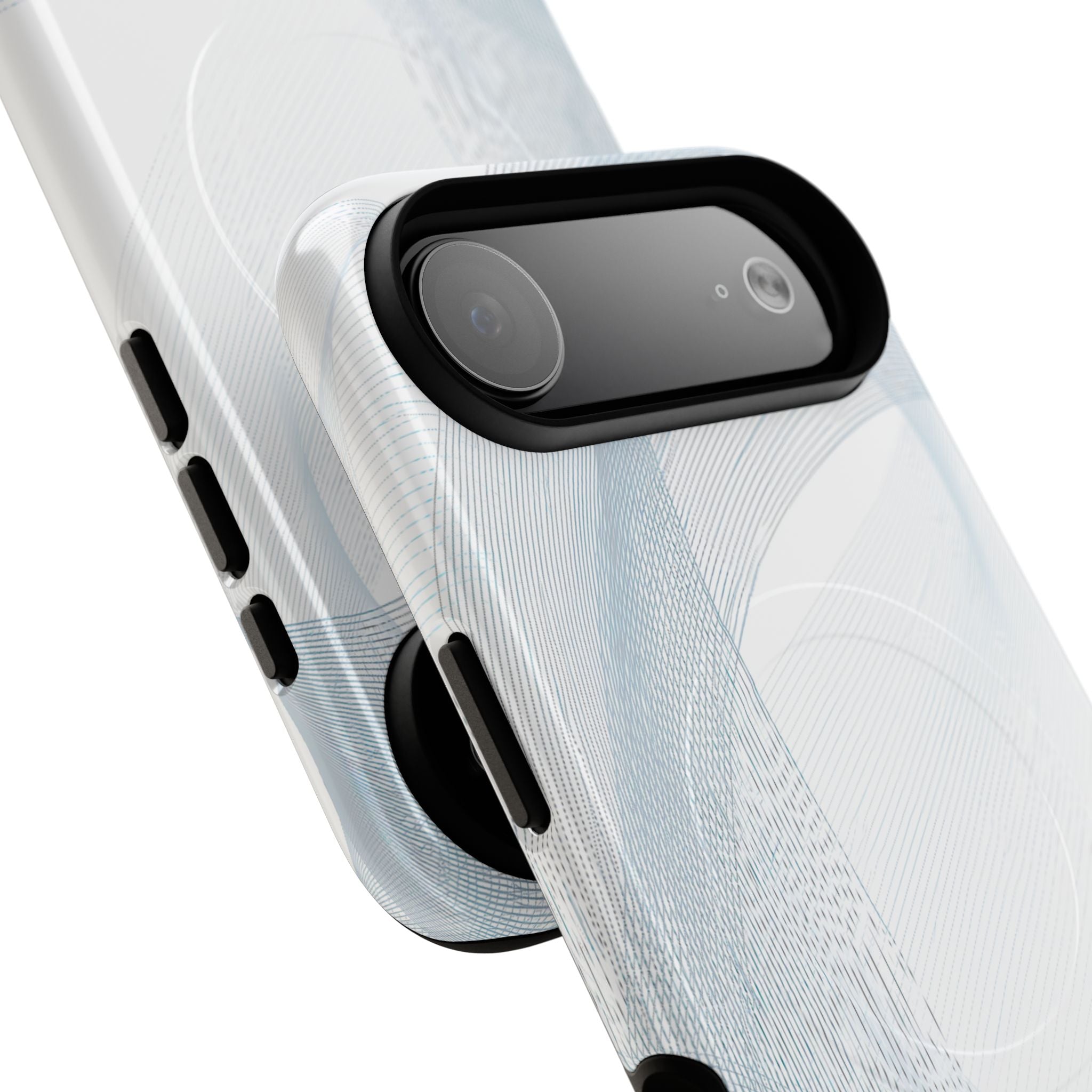White Tough 2.0 Magsafe Phone Case for iPhone - Arctic Line Current