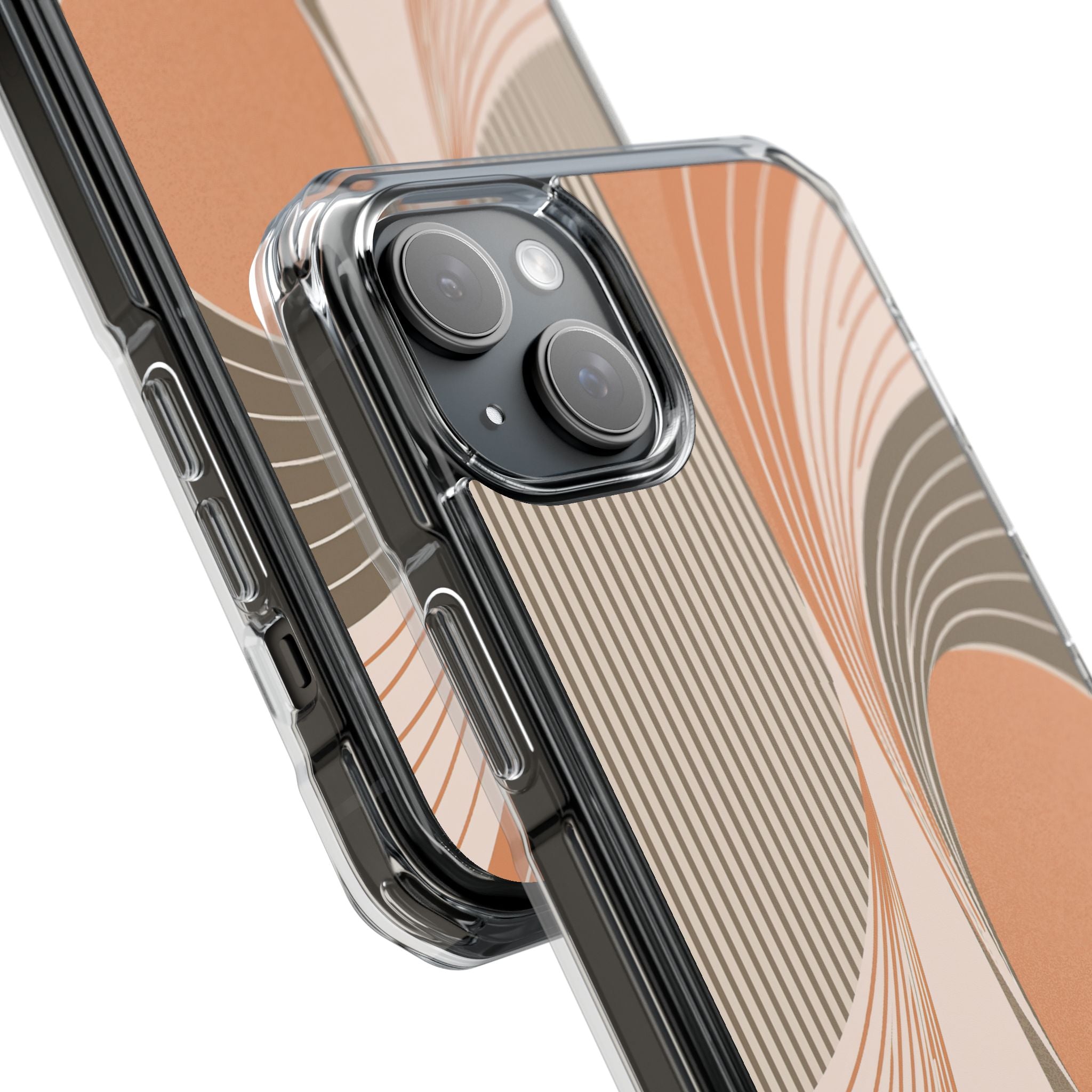 Orange Impact MagSafe Phone Case for iPhone - Desert Arc Horizon