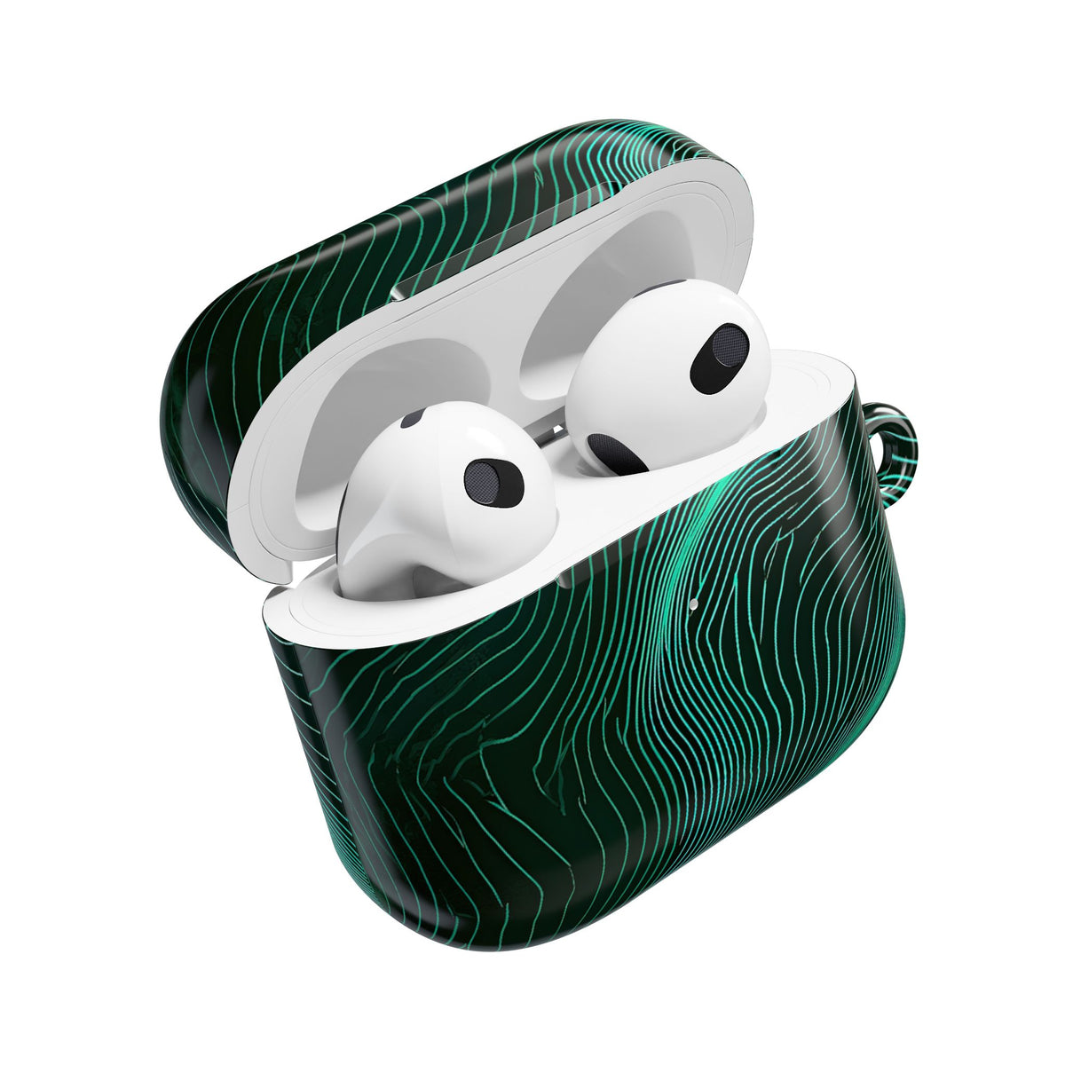 Emerald Topo Ridge · Hard Case for AirPods & AirPods Pro · Green