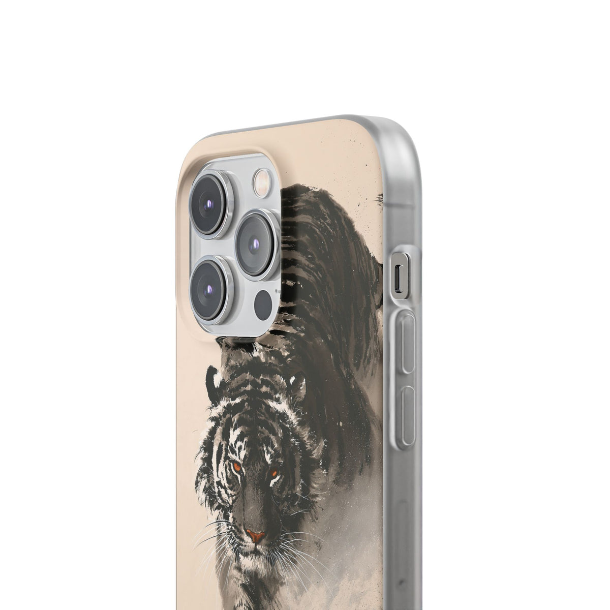 Ink Wash Tiger · Lite Phone Case for iPhone · Beige