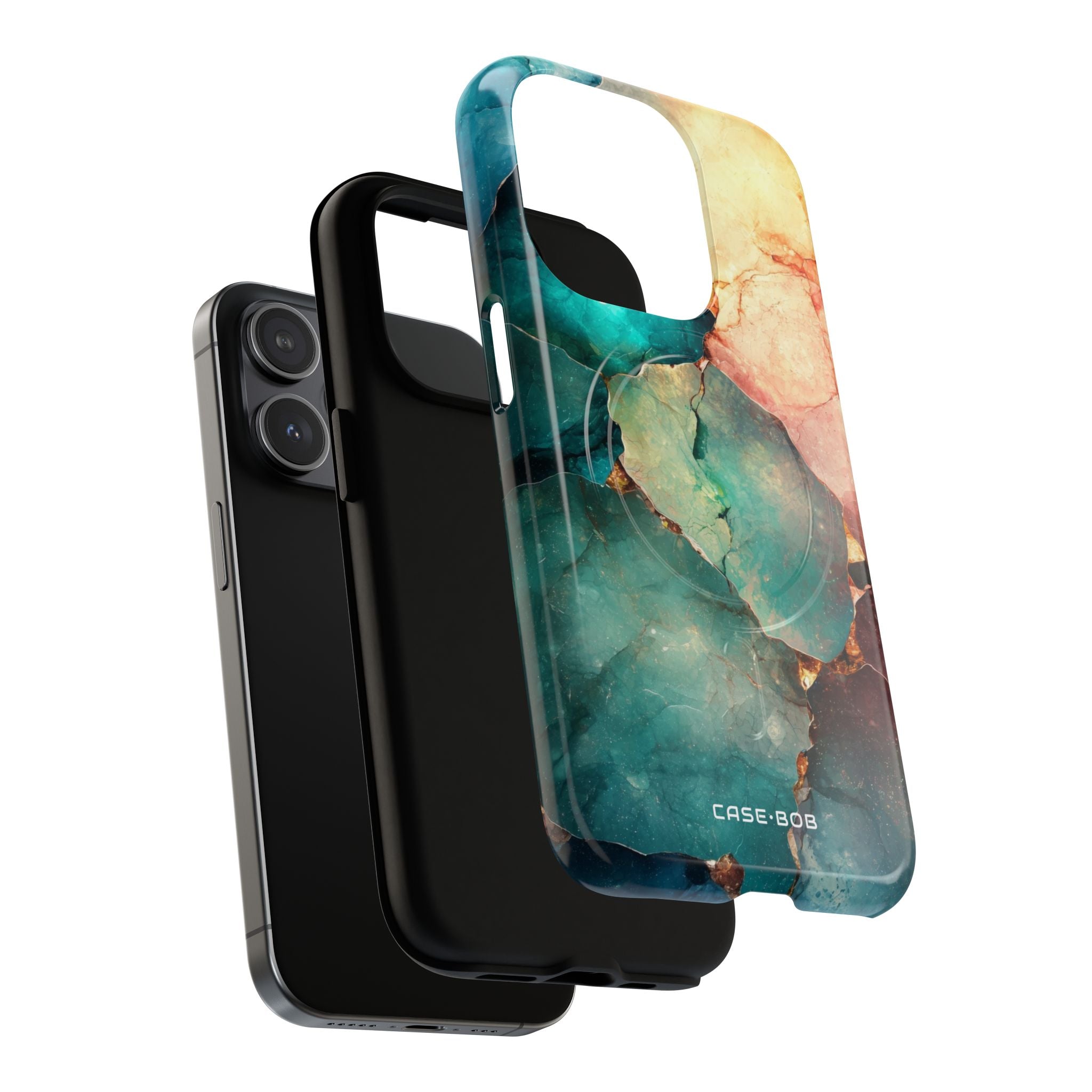 Teal Mosaikadern iPhone 15 Pro Case - Tough+