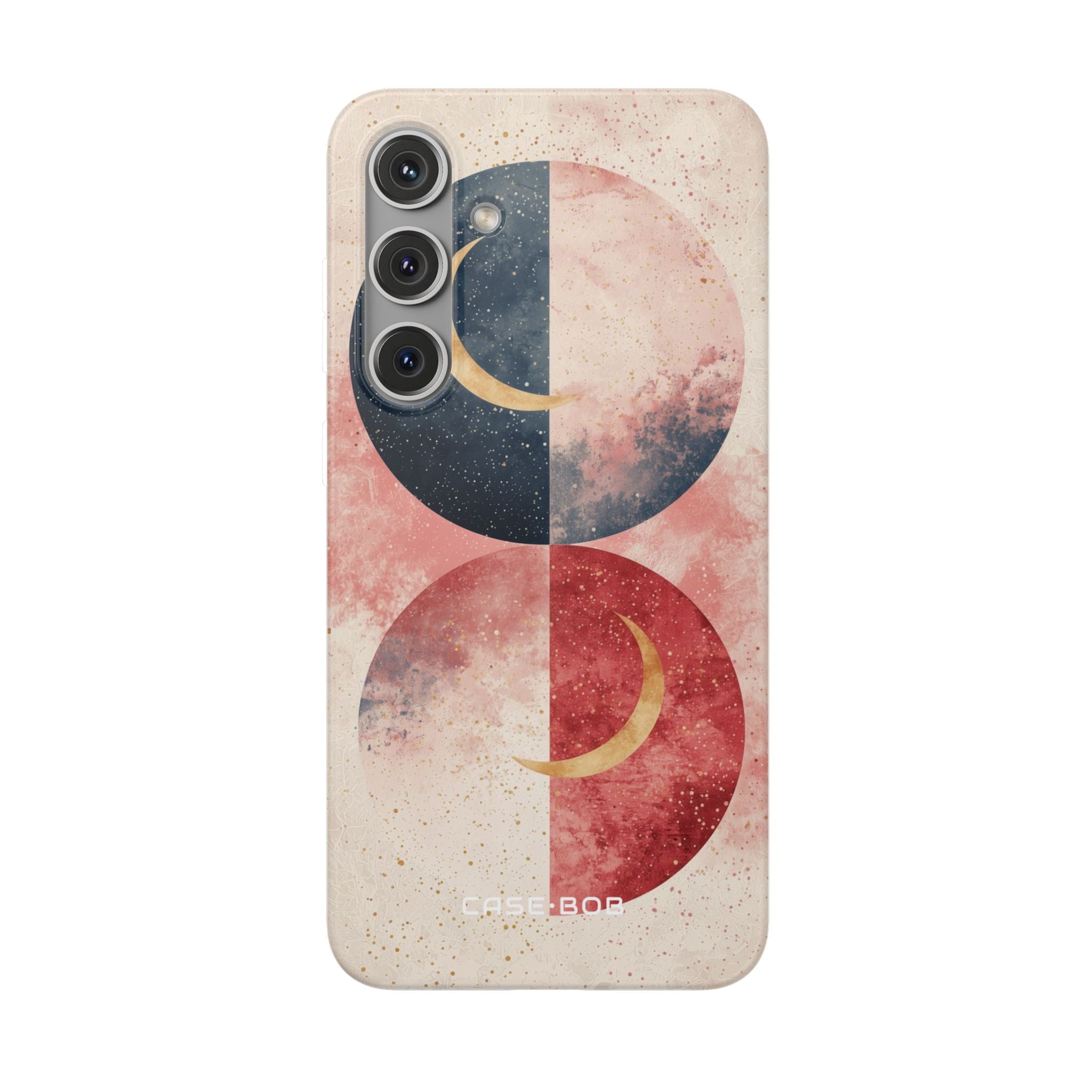 Golden Crescent Circles Samsung S24 Plus Case - Soft