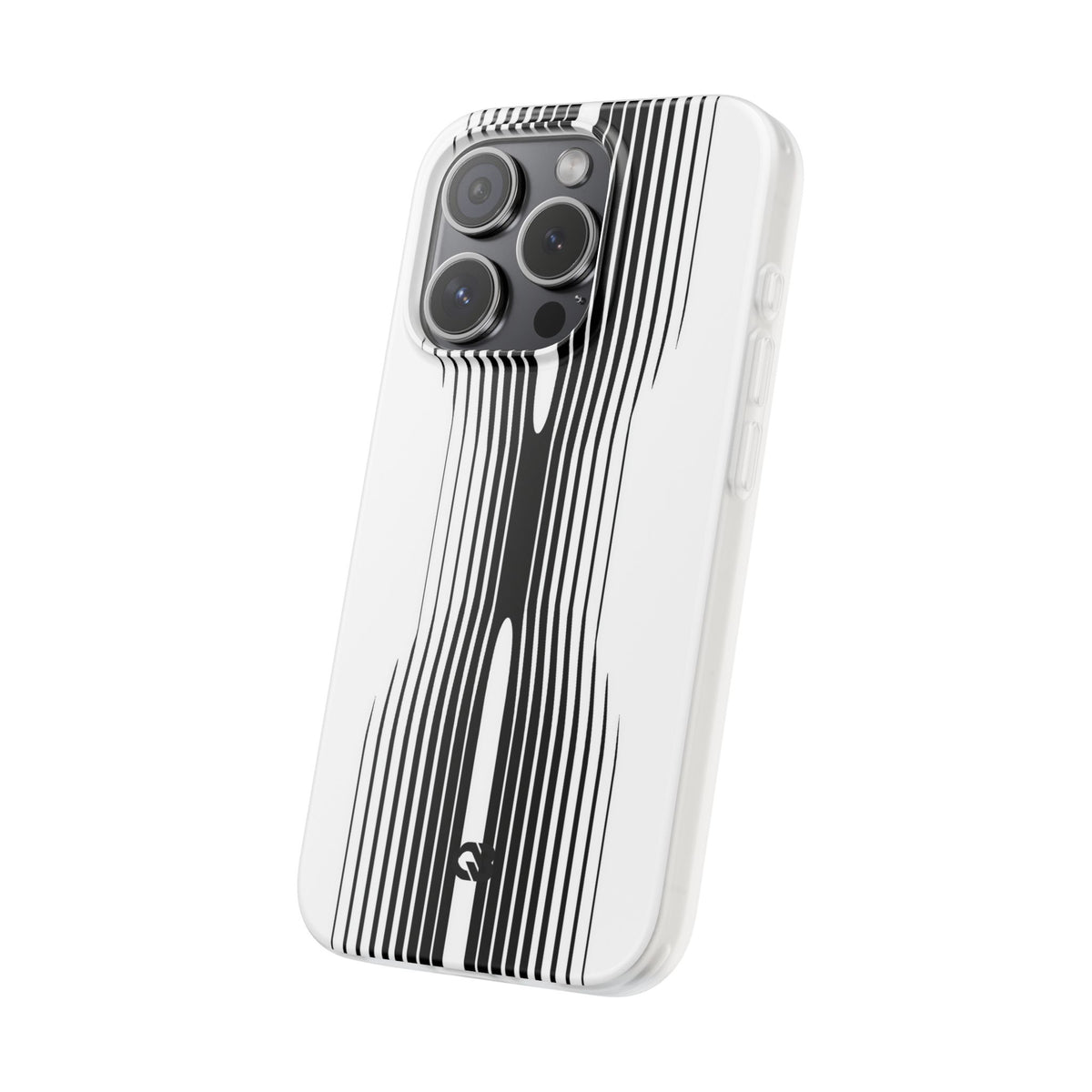 White Lite Phone Case for iPhone - Kinetic Mono Distortion
