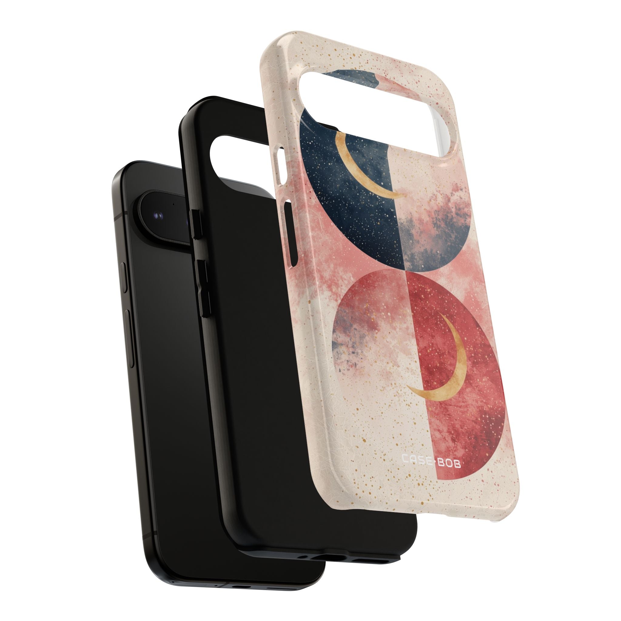 Golden Crescent Circles Google Pixel 9 Pro XL Case - Tough