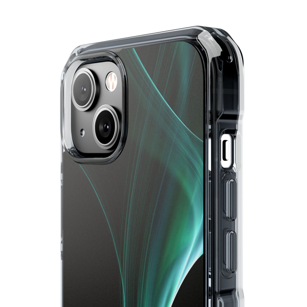 Emerald Lumen · Clear Impact Magnetic Phone Case for iPhone · Green