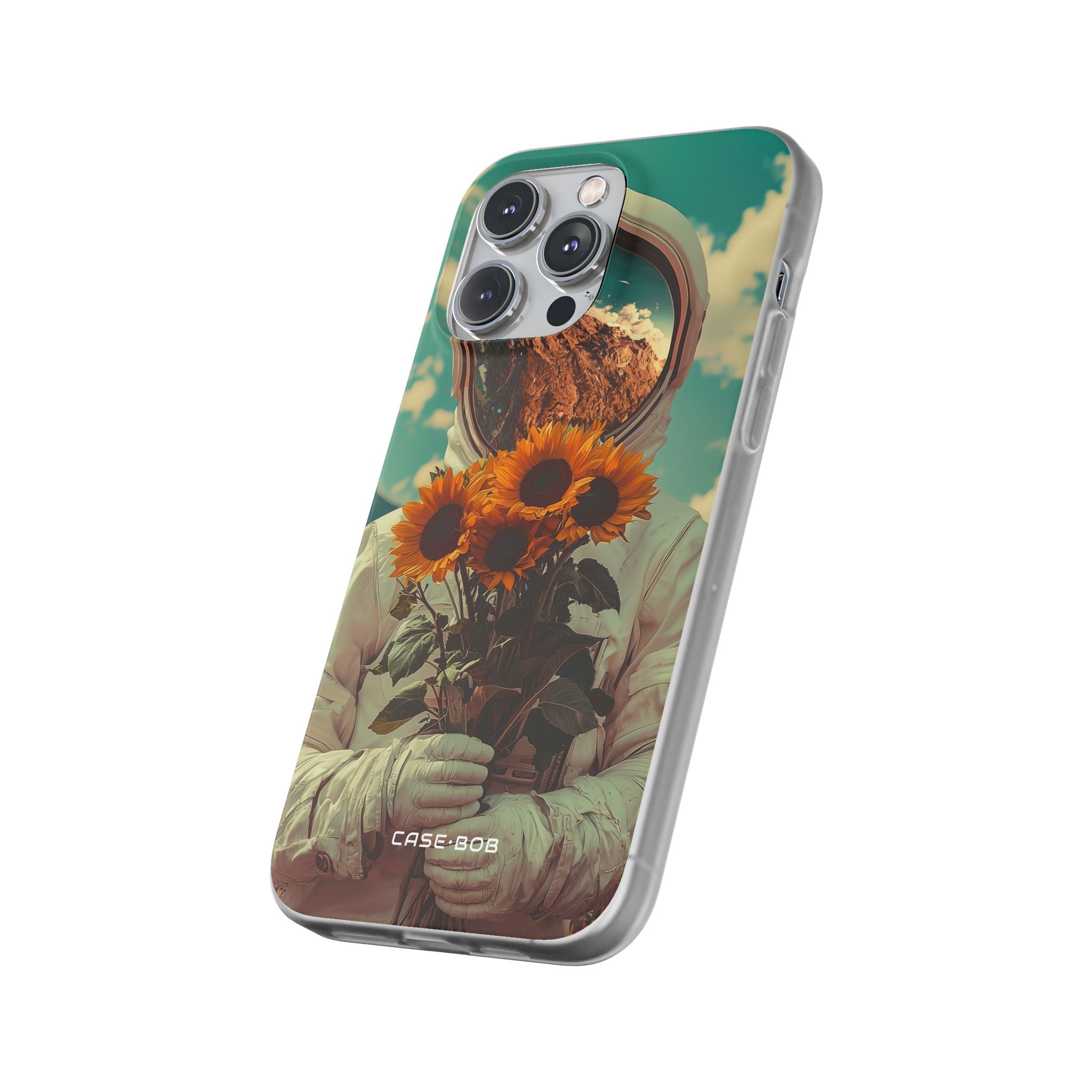 Sunflower Astronaut iPhone 14 Pro Max Case - Soft