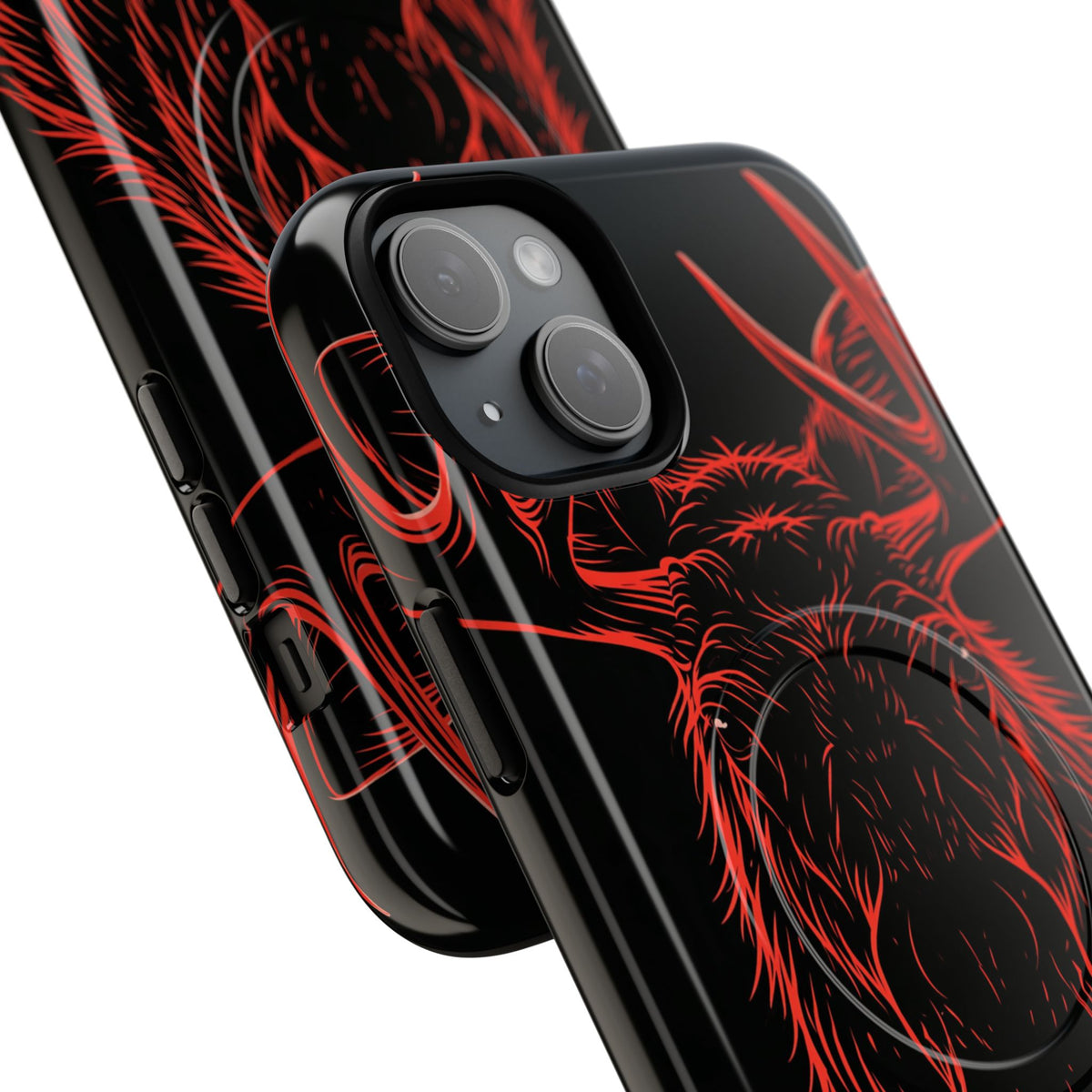 Crimson Horizon Moose · Tough 2.0 Magnetic Phone Case for iPhone · Black