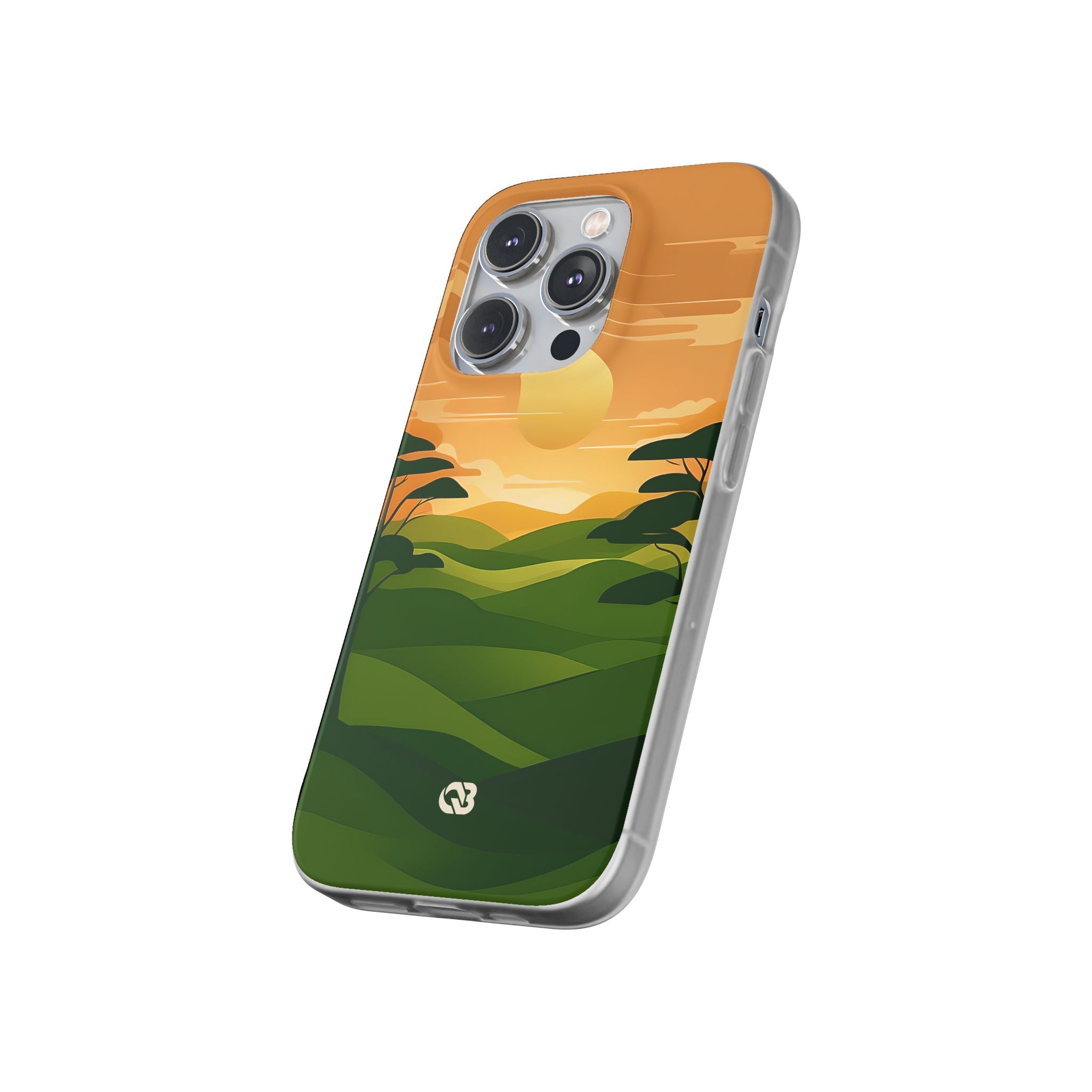 Verdant Horizon Sun · Soft Phone Case for iPhone