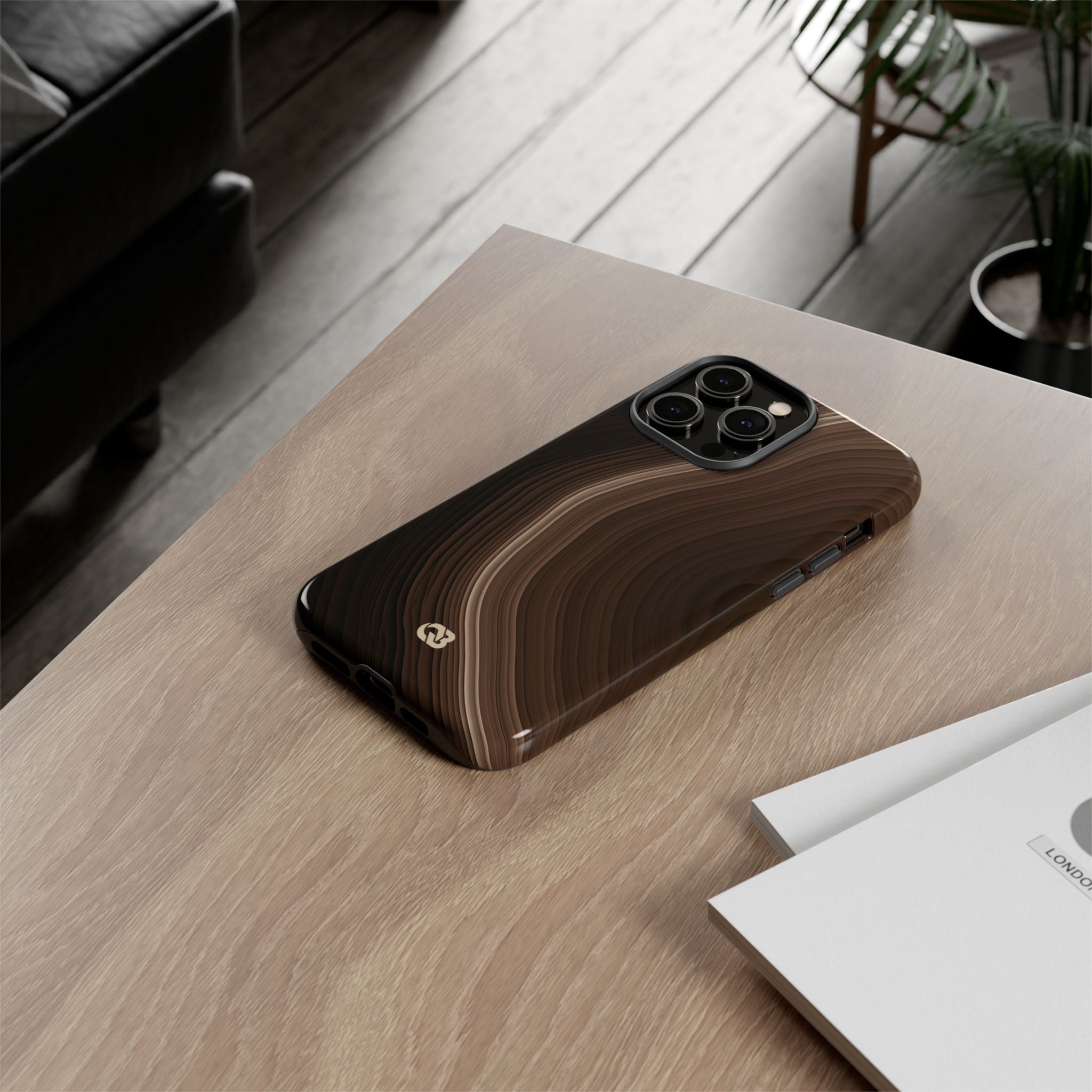 Brown Tough Phone Case for iPhone - Bronzed Canyon Relief