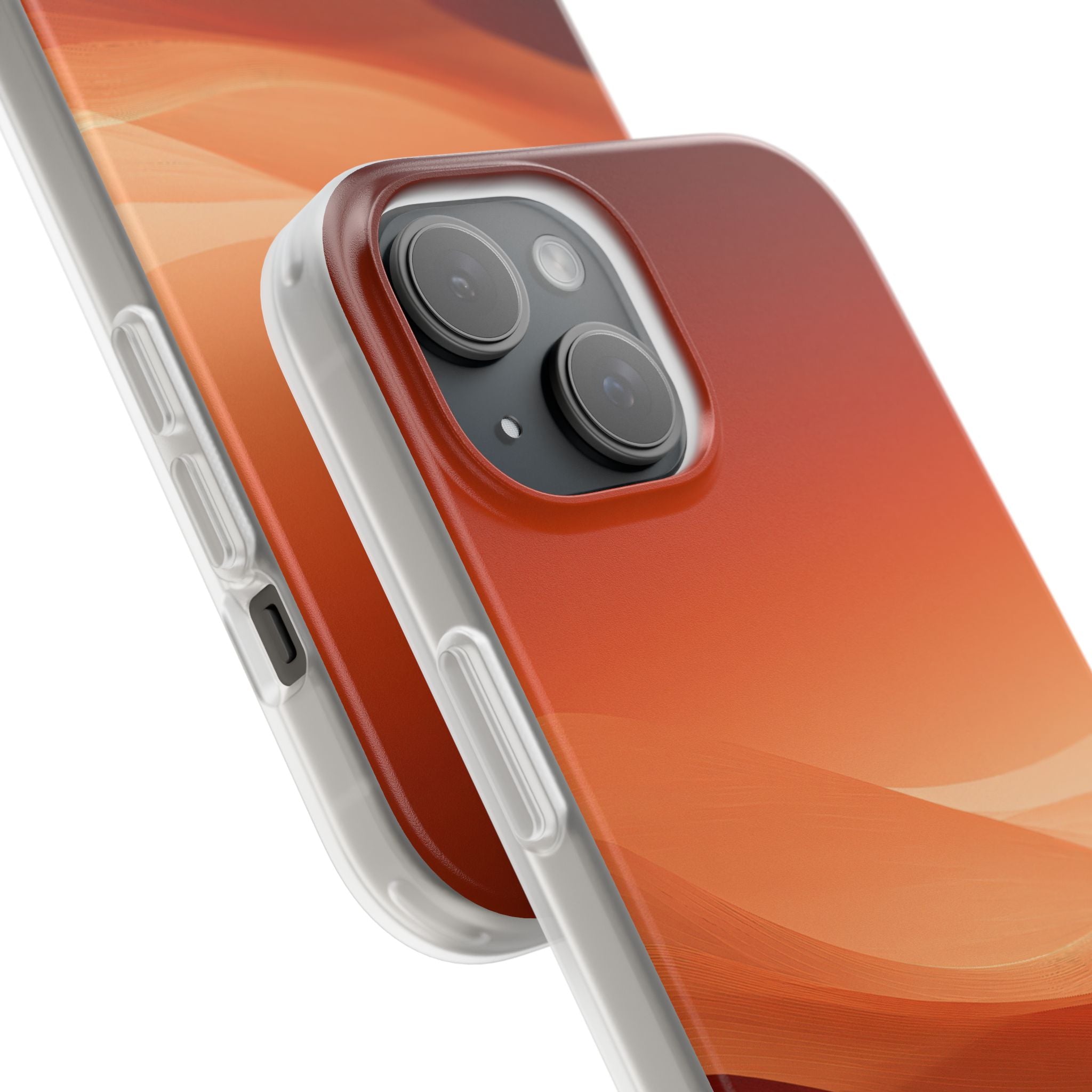 Orange Lite Phone Case for iPhone - Crimson Dune Gradient