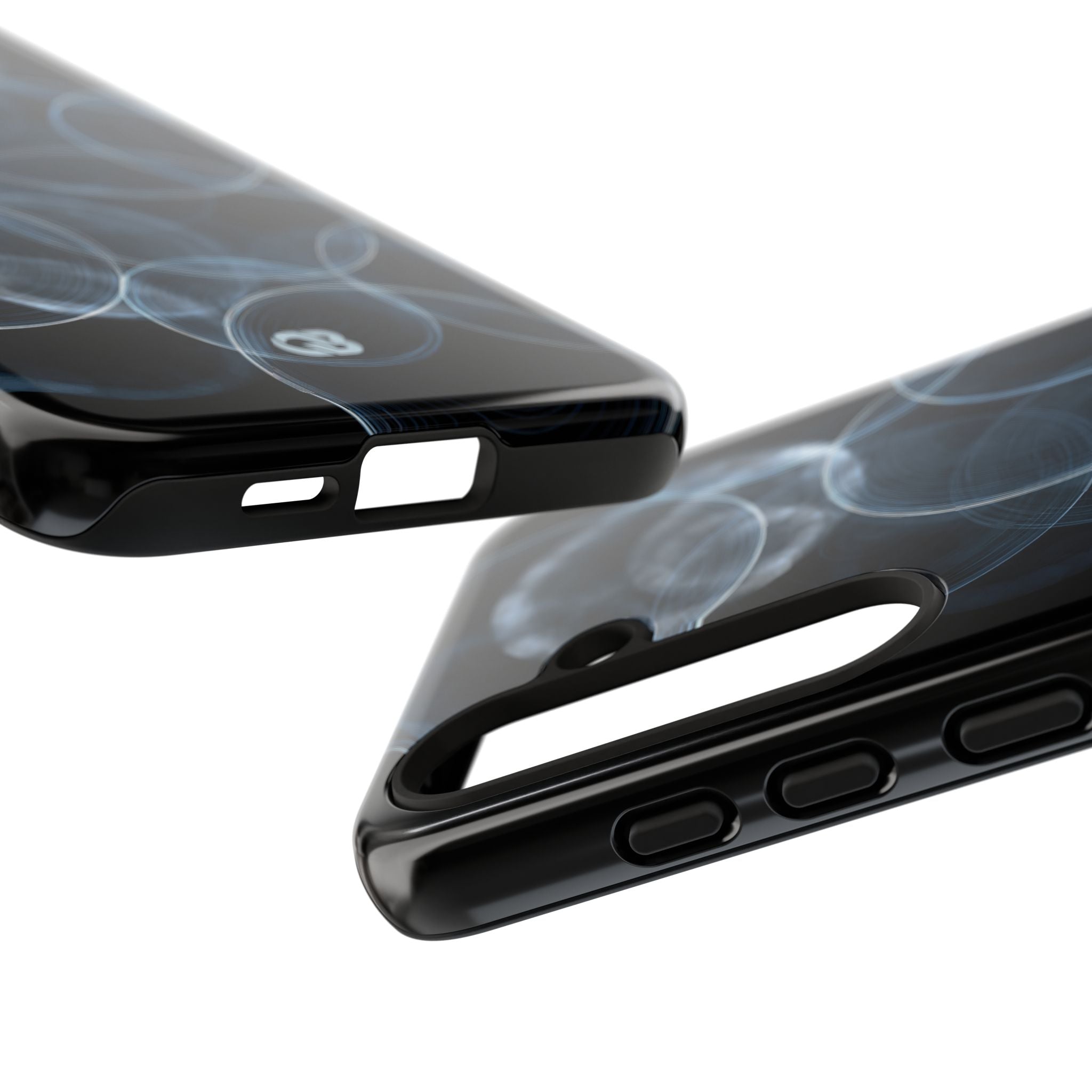 Blue Tough Phone Case for Samsung - Cyan Pulse Ripple