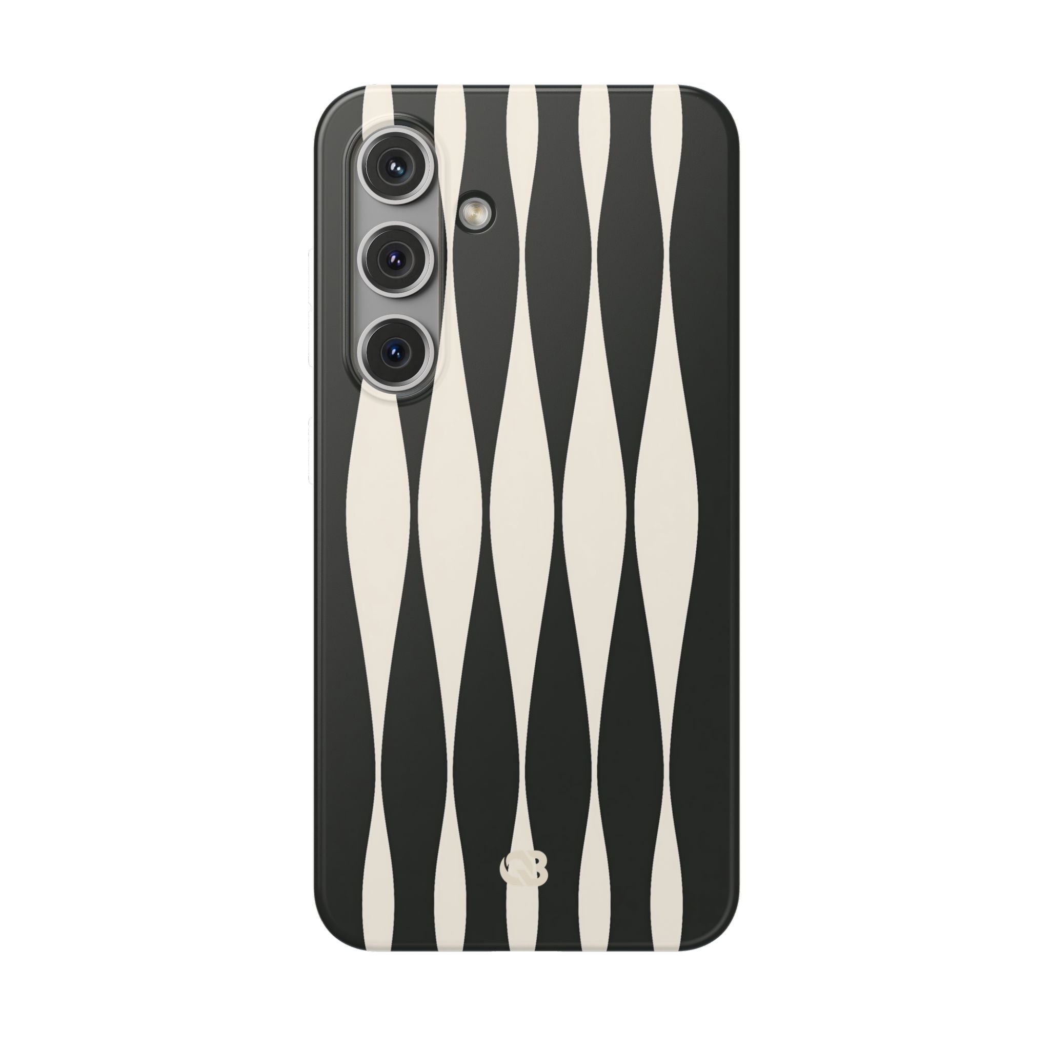 Black Lite Phone Case for Samsung - Ivory Spindle Grid