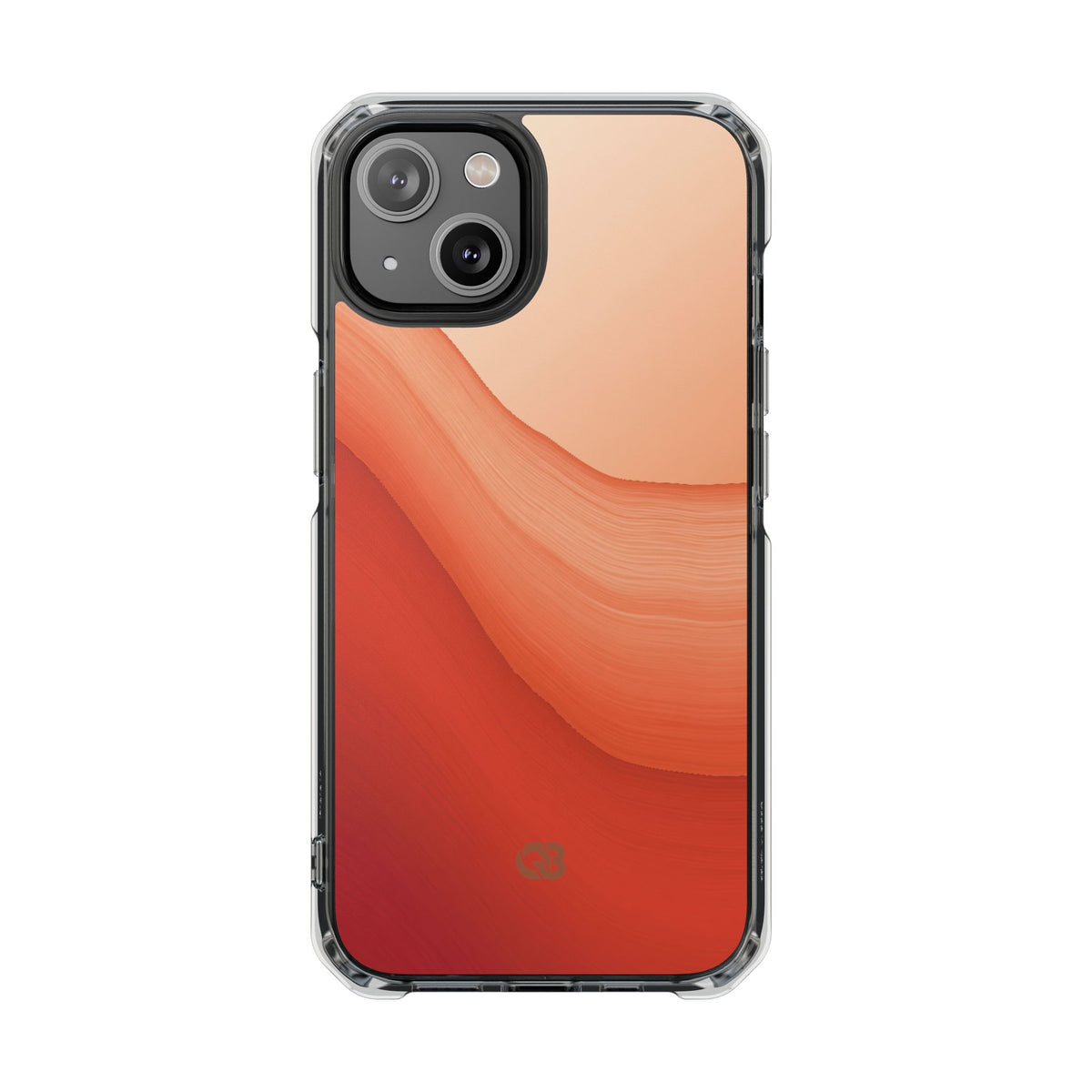 Terracotta Flow · Clear Impact Magnetic Phone Case for iPhone · Orange