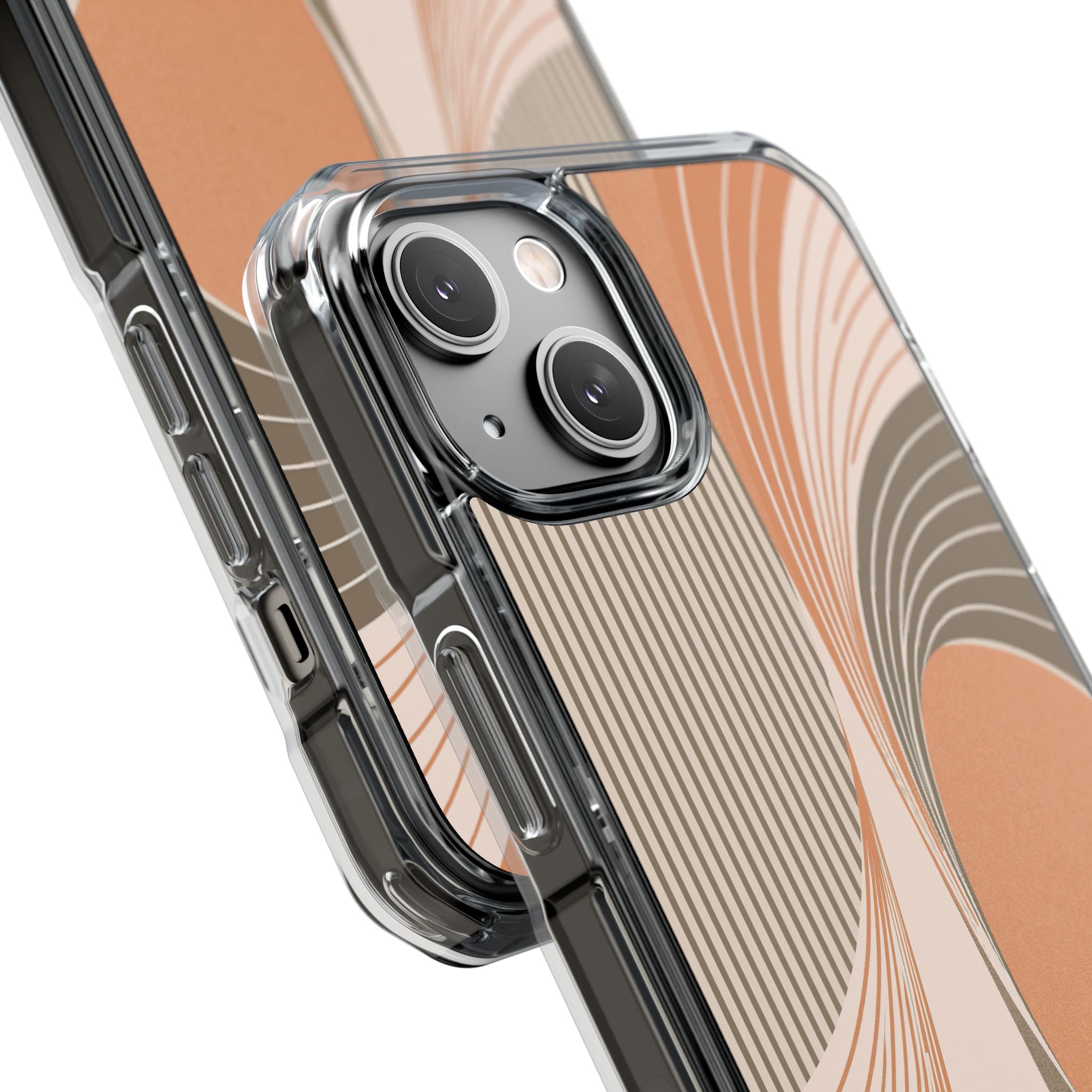 Orange Impact MagSafe Phone Case for iPhone - Desert Arc Horizon