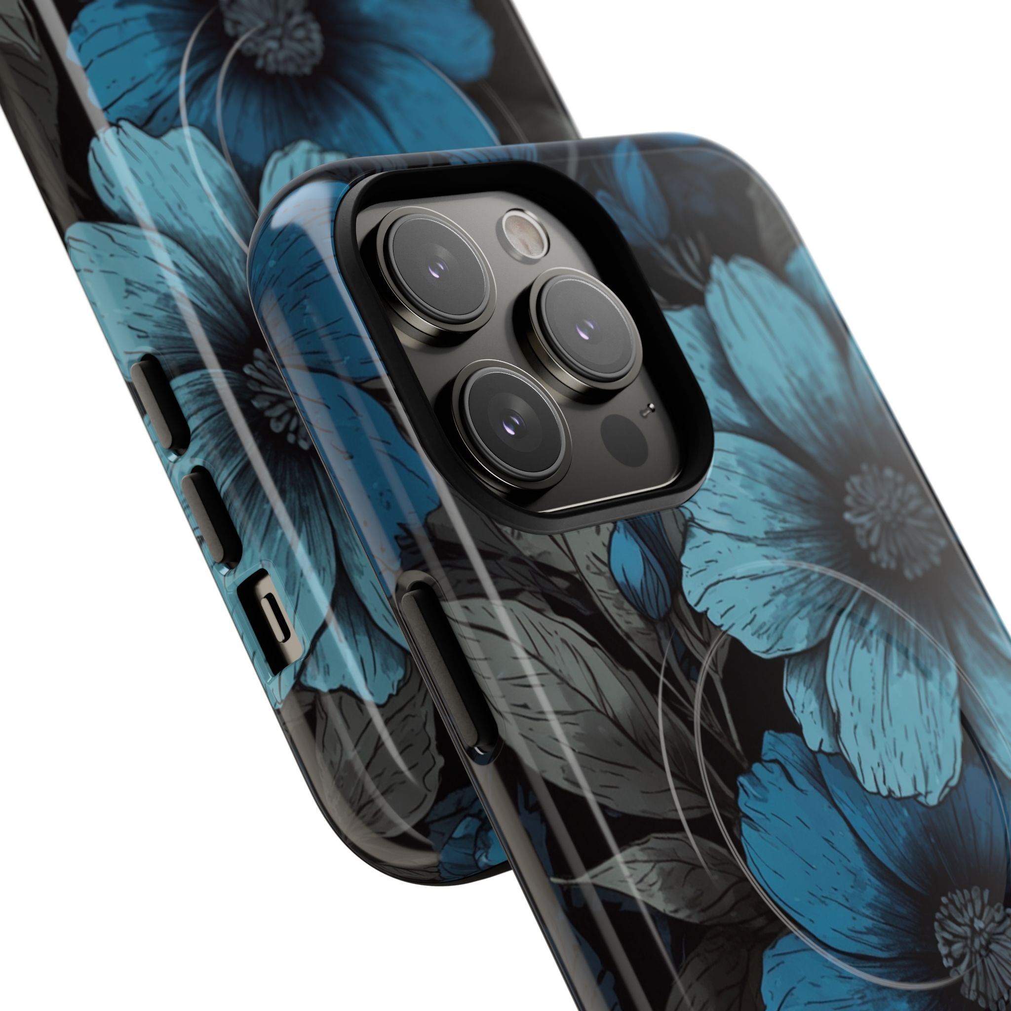 Obsidian Blue Petals · Tough+ Phone Case for iPhone · Magsafe