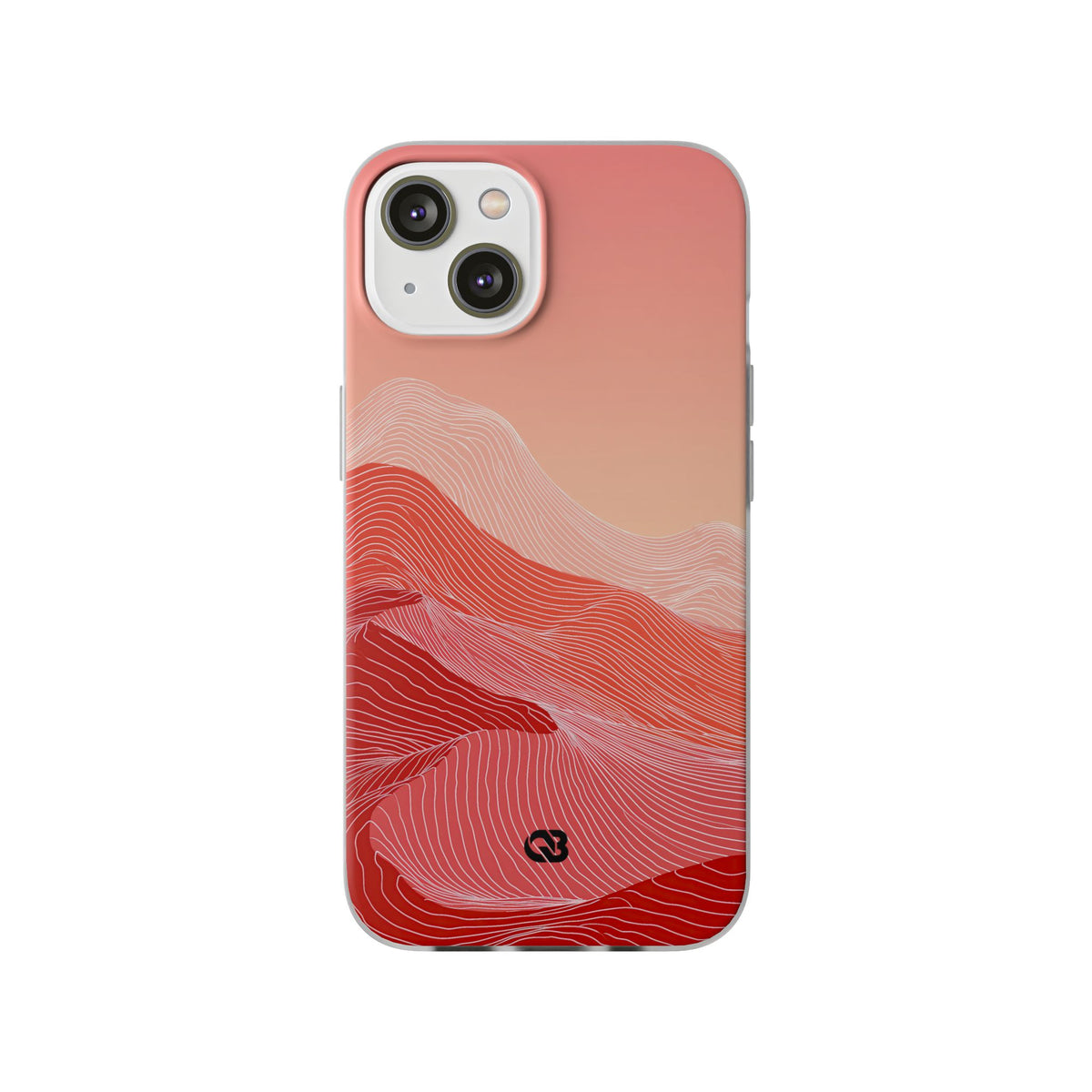 Red Lite Phone Case for iPhone - Crimson Ridge Contour