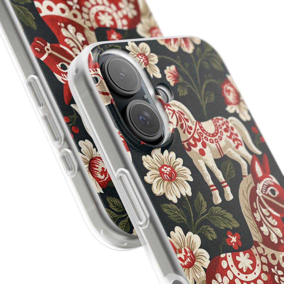 Nordic Dala Meadow · Lite Phone Case for iPhone · Red
