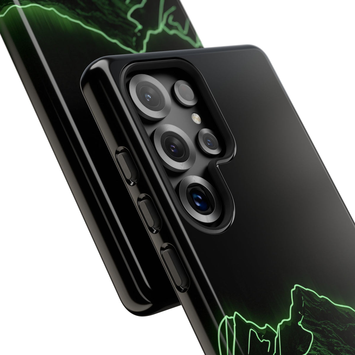Nordic Mountain Contour · Tough Phone Case for Samsung · Black