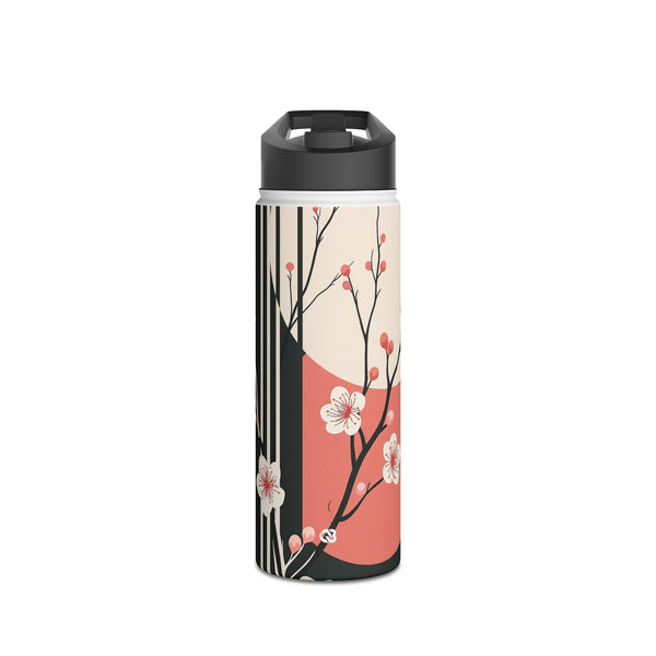 Nocturne Sakura Branch · Insulated Water Bottle · Black