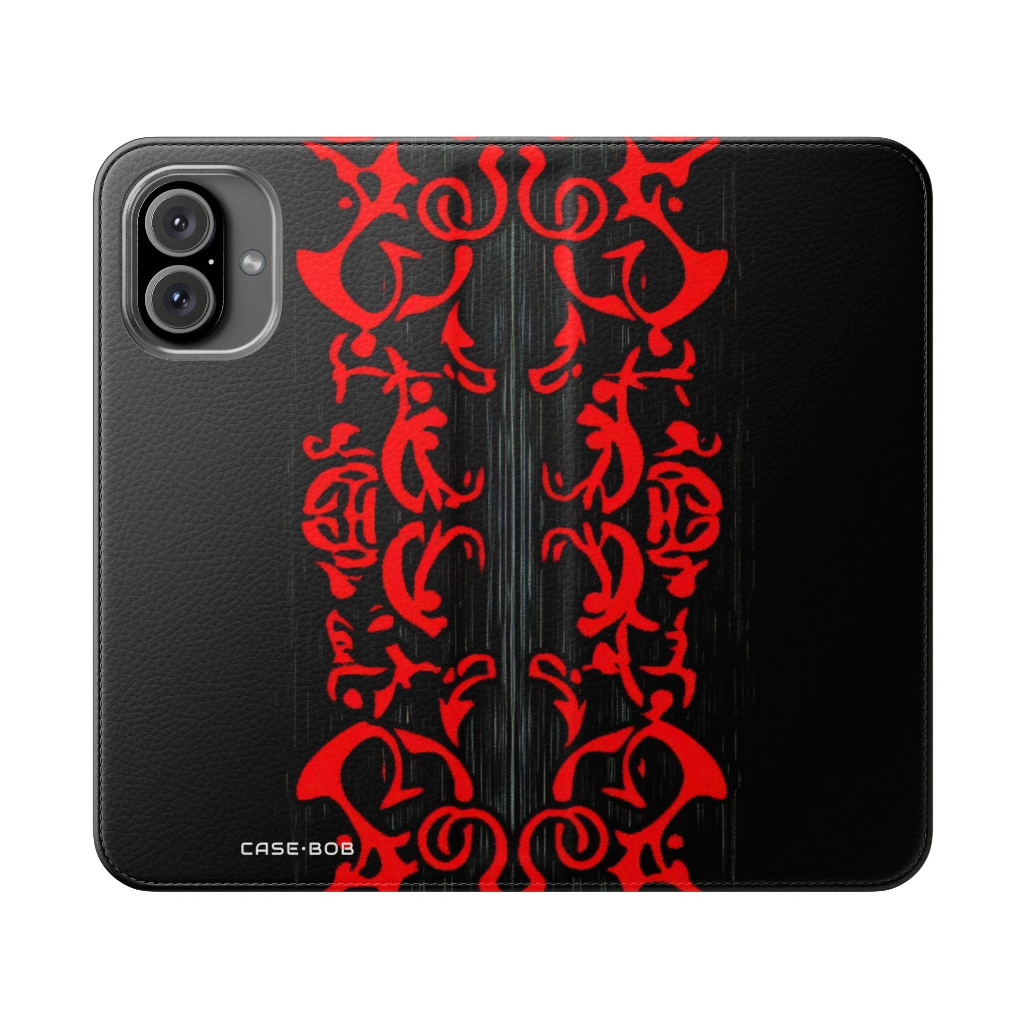 Crimson Swirl - iPhone 16 Plus Case - Wallet