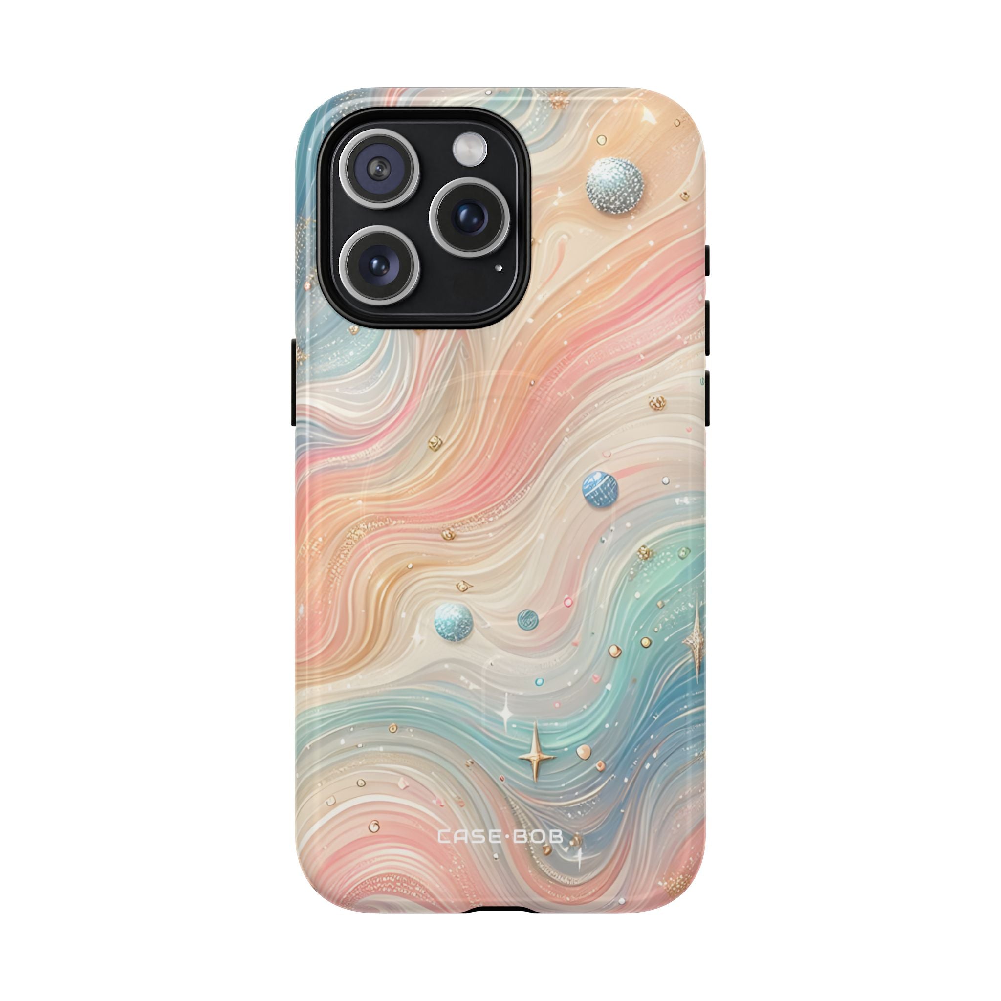 Iridescent Swirls iPhone 15 Pro Max Case - Tough+