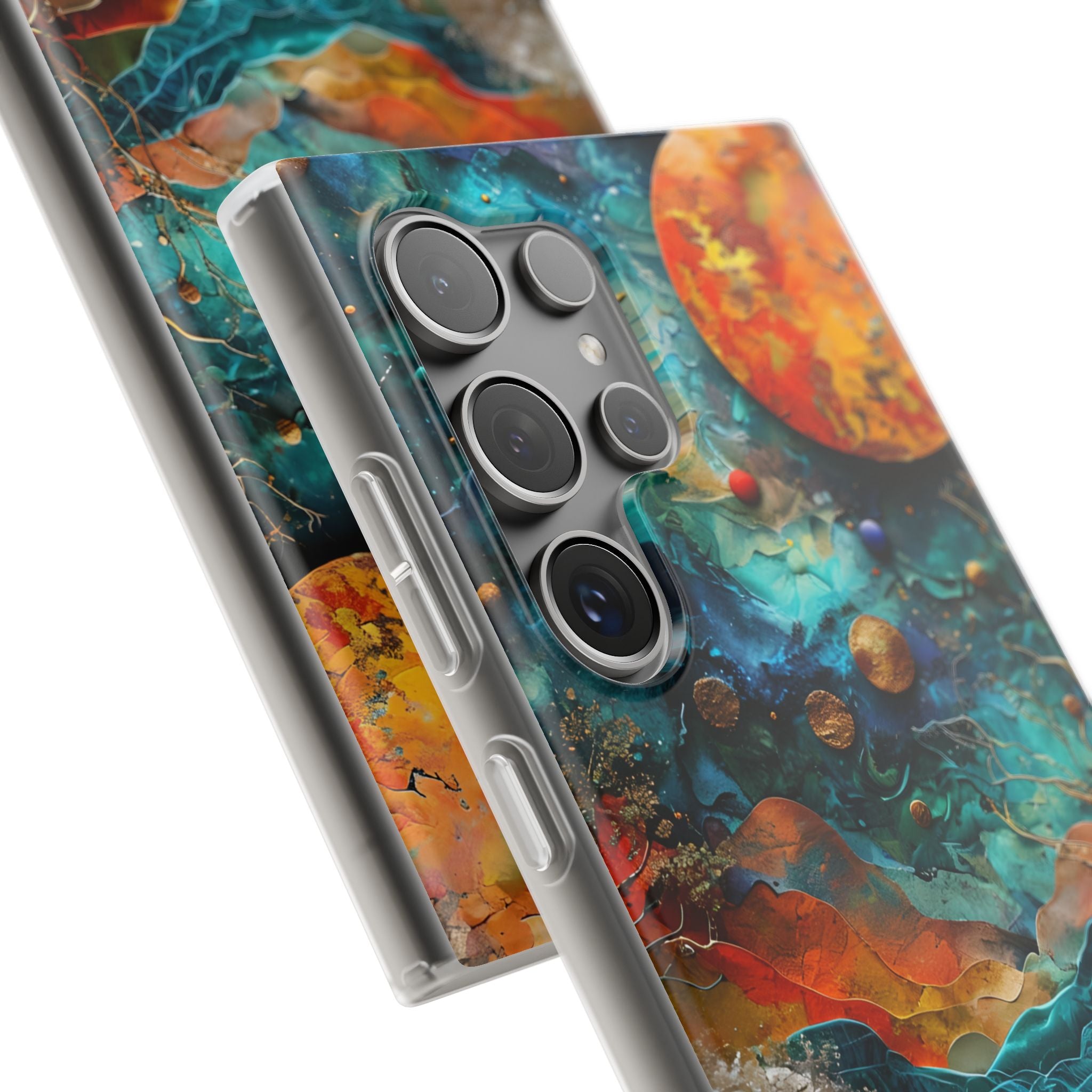 Copper Horizon Drift · Soft Phone Case for Samsung