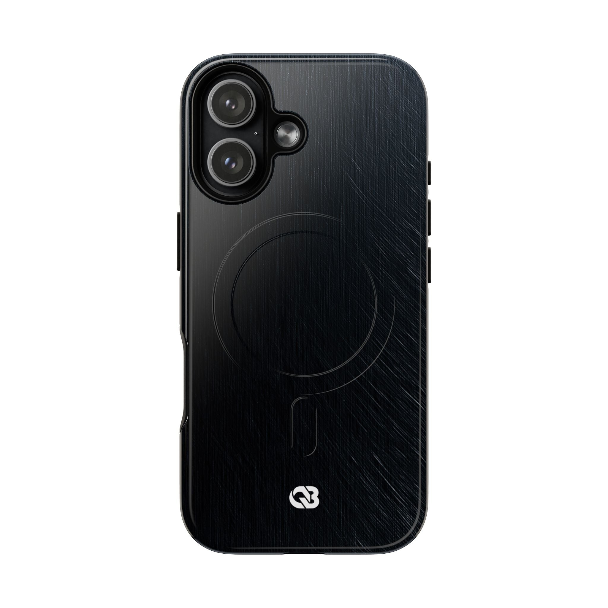 Black Tough 2.0 Magsafe Phone Case for iPhone - Midnight Brushed Grain