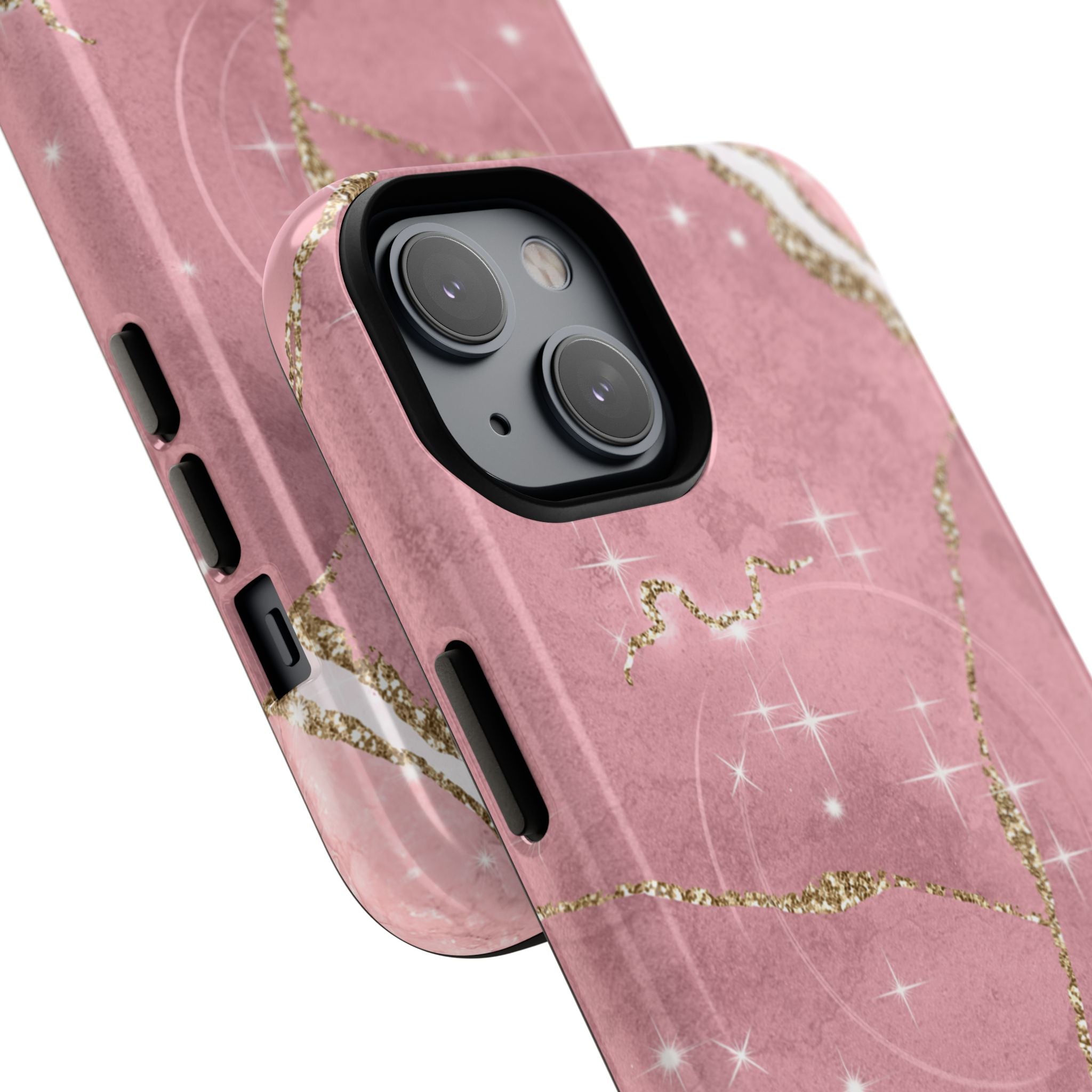 Rose Sparkle Marble · Tough+ Coque de téléphone pour iPhone · Magsafe