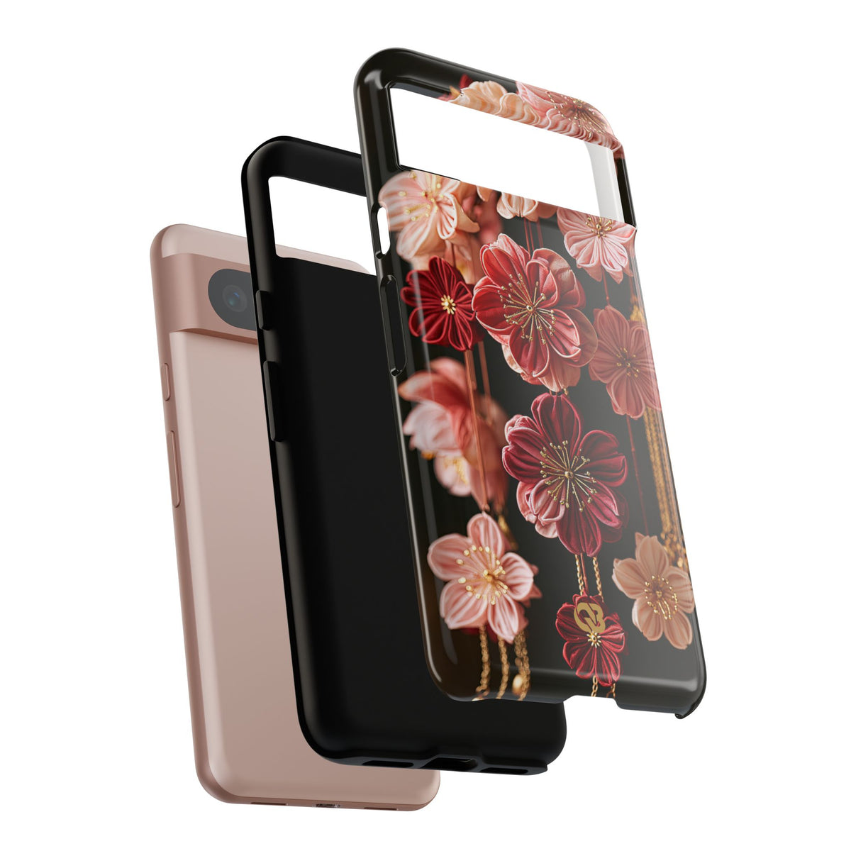 Silk Blossom Kanzashi · Tough Phone Case for Pixel · Pink