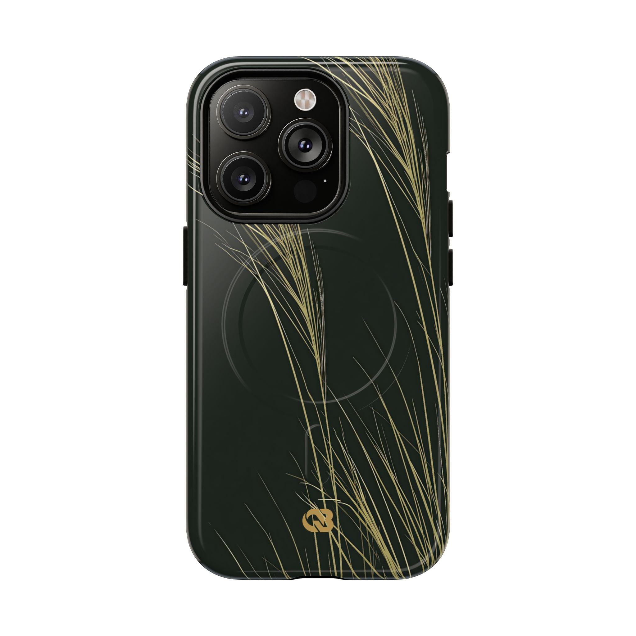 Green Tough 2.0 Magsafe Phone Case for iPhone - Midnight Gilded Grass
