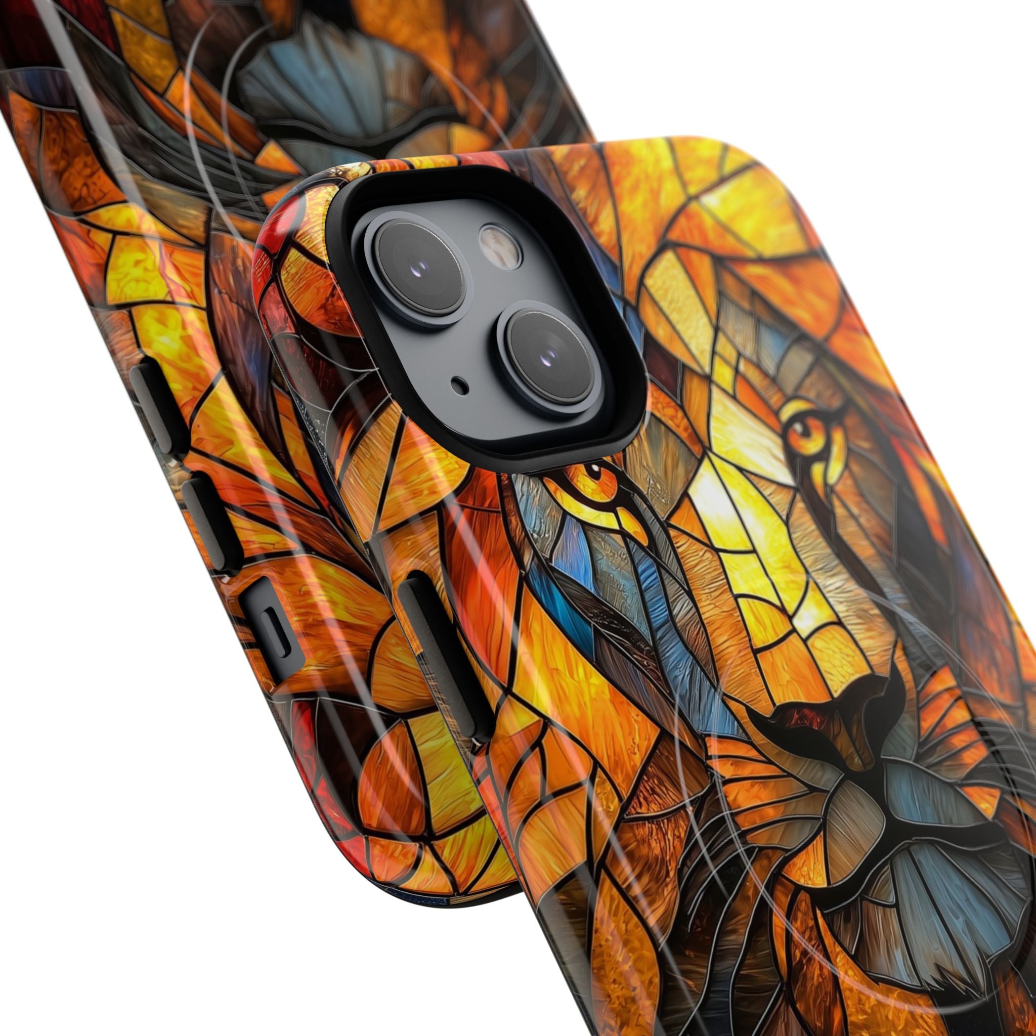 Amber Glass Lion · Tough+ Handyhülle für iPhone · Magsafe