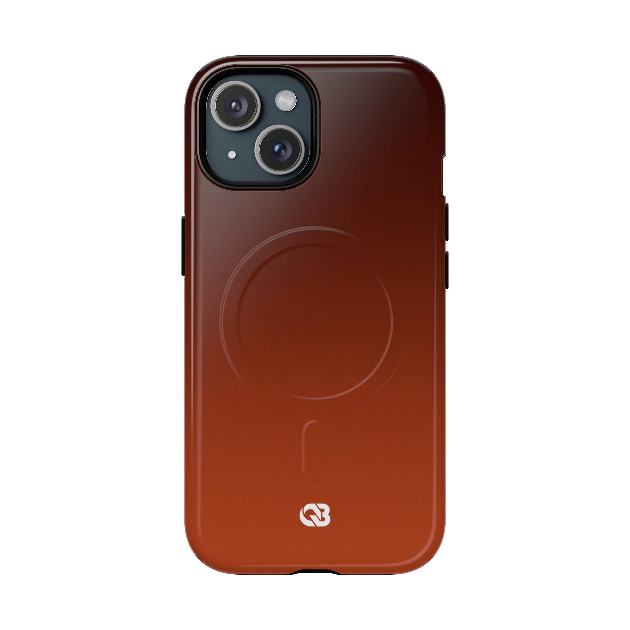 Orange Tough 2.0 Magsafe Phone Case for iPhone - Obsidian Ember Fade