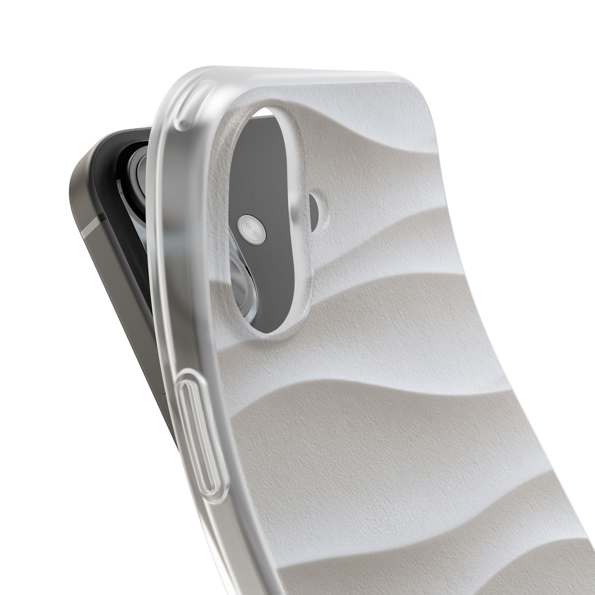 White Lite Phone Case for iPhone - Arctic Flow Ridges