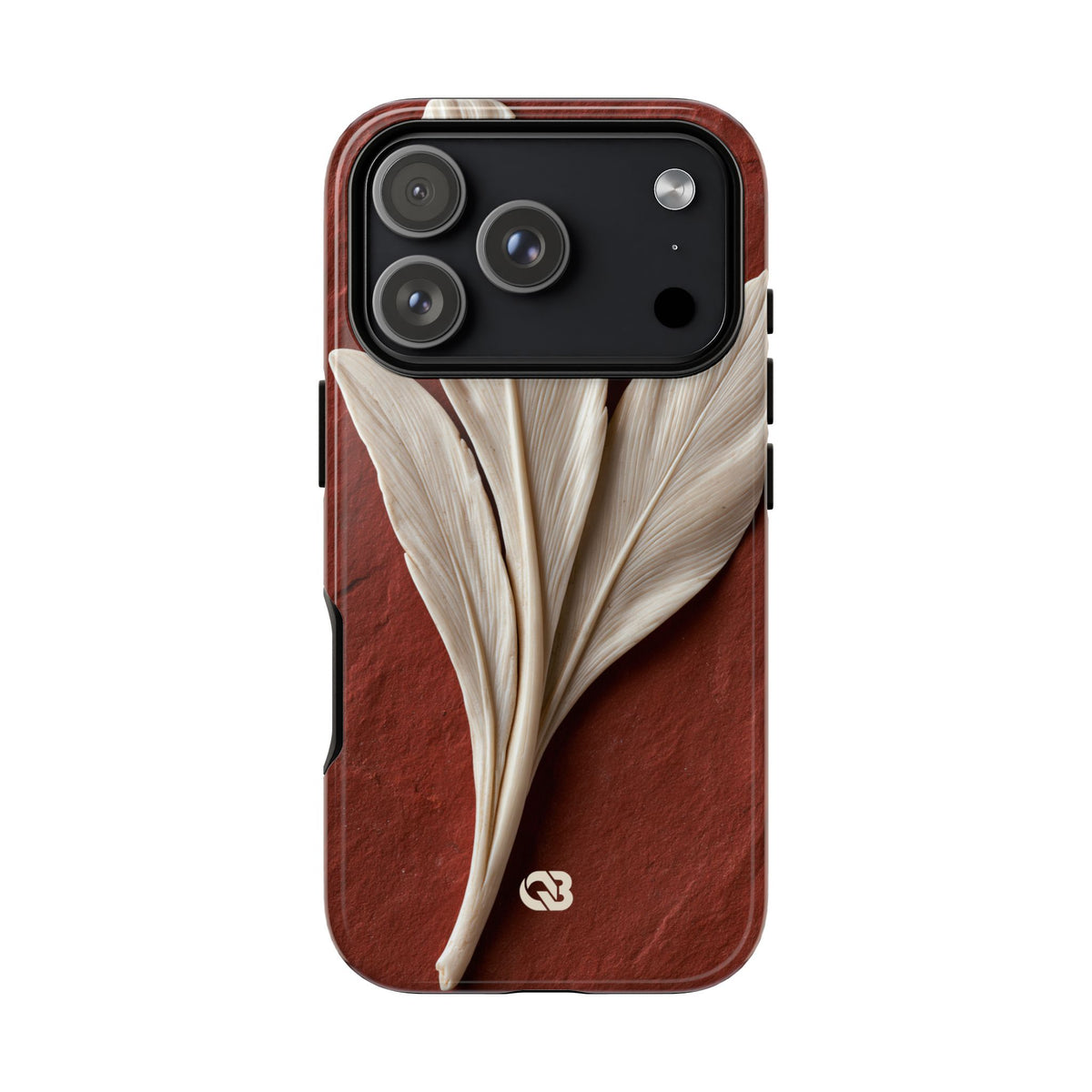 Carved Ivory Plume · Tough Phone Case for iPhone · Red