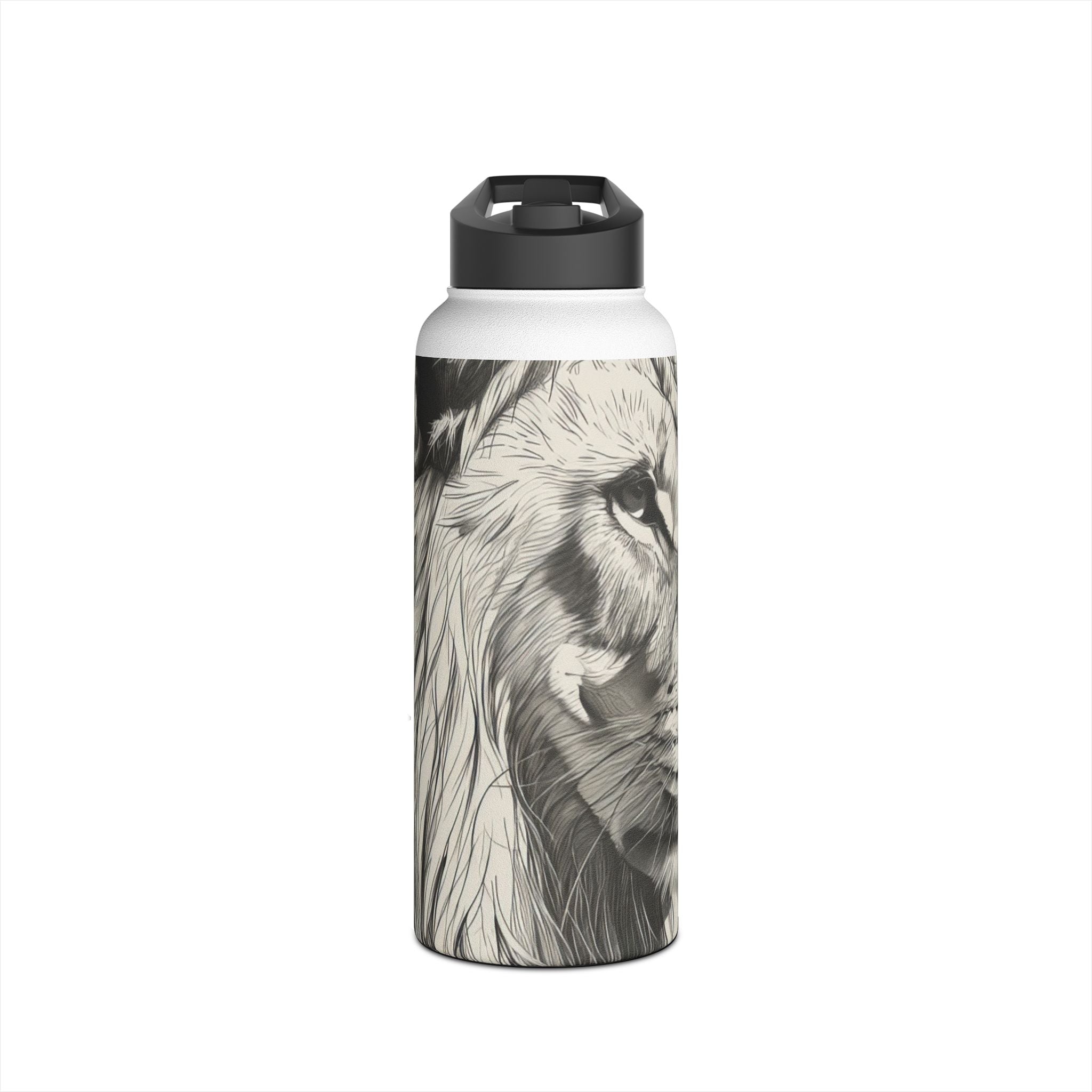 Lion Whisper Gray - RVS Waterfles