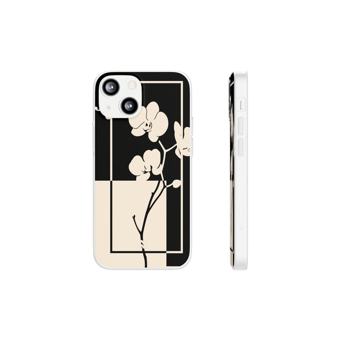 Geometric Orchid Bloom · Lite Phone Case for iPhone · Black