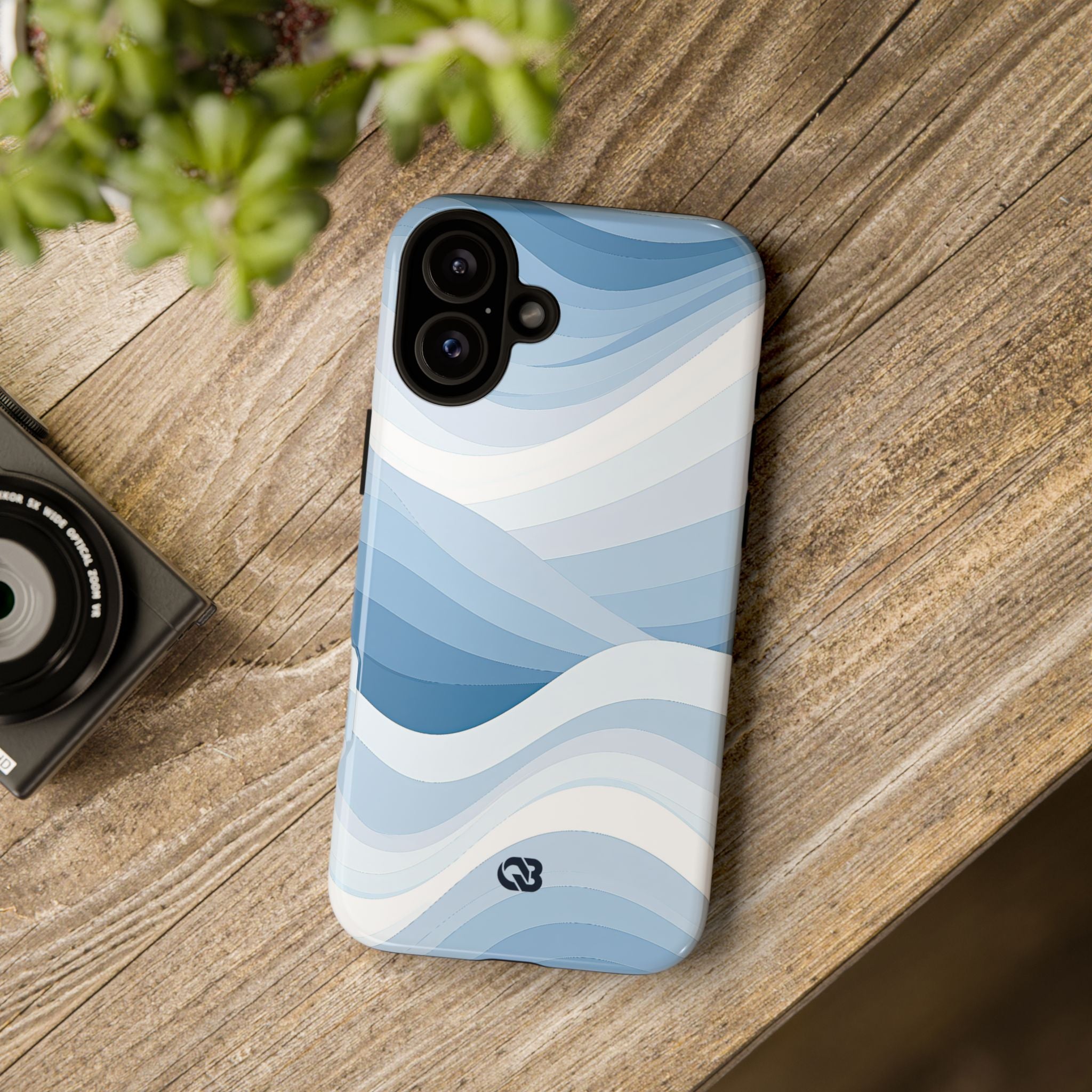 Blue Tough Phone Case for iPhone - Glacial Indigo Flow