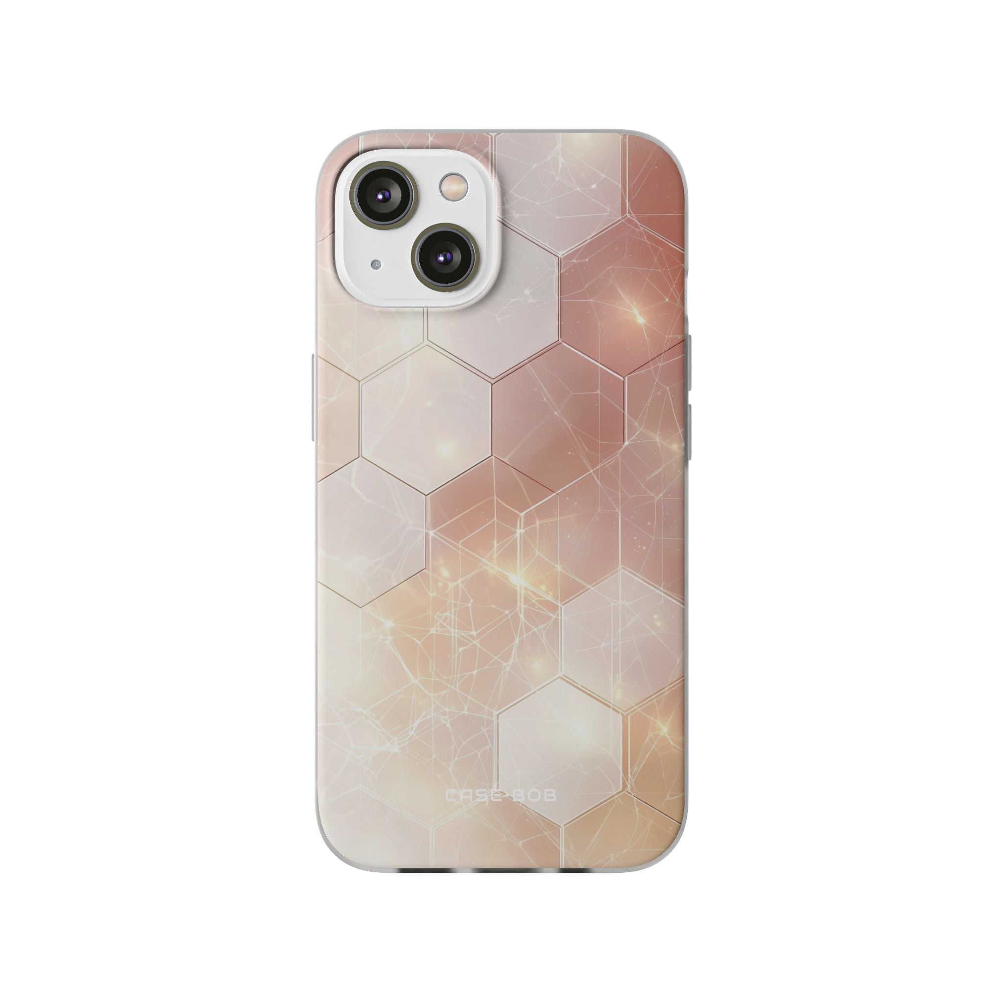 Honeycomb Glow iPhone 14 Skal - Mjuk
