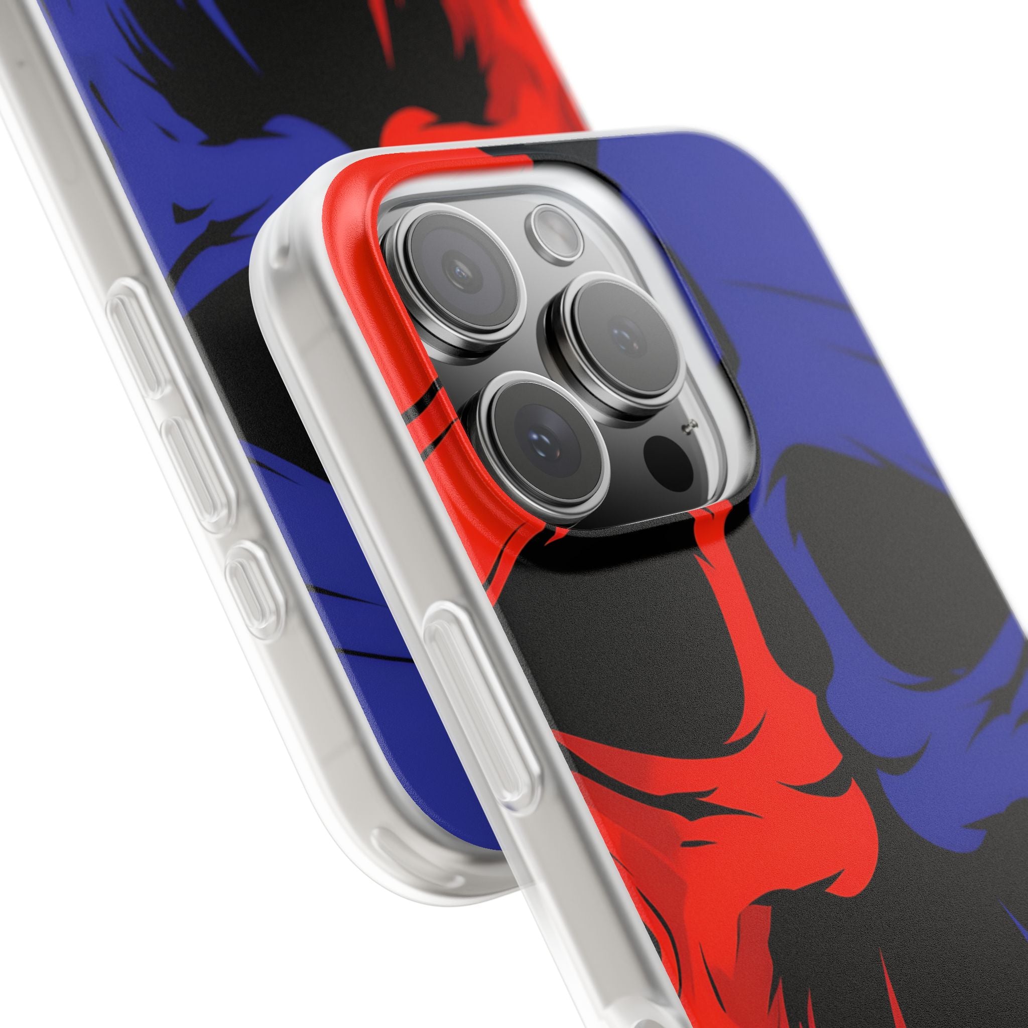 Crimson Cobalt Skulls · Soft Phone Case for iPhone