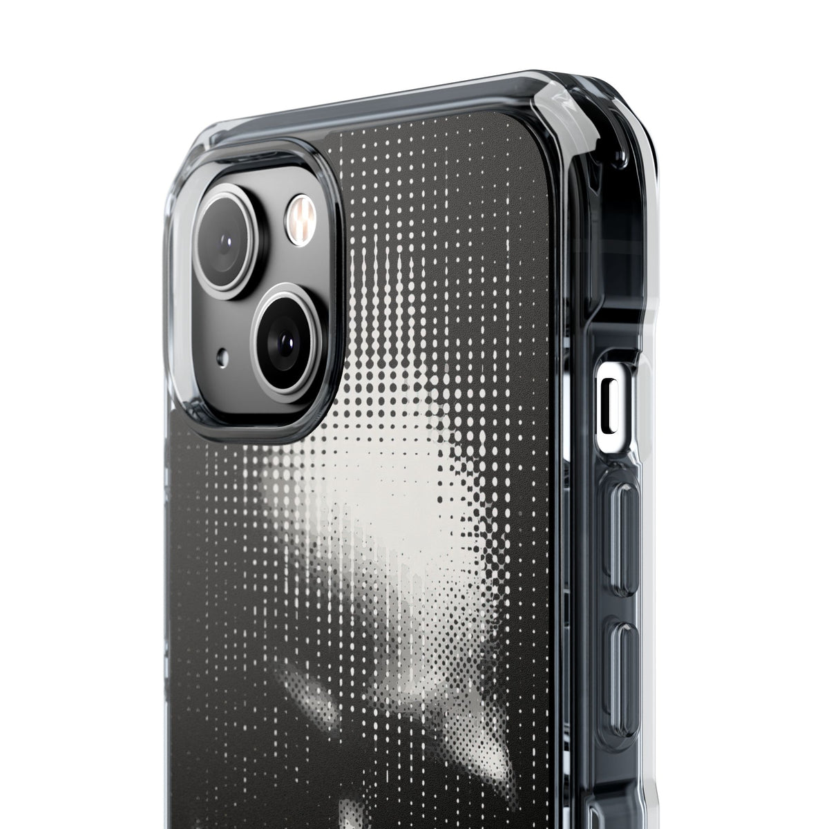 Raster Phantom · Clear Impact Magnetic Phone Case for iPhone · Black