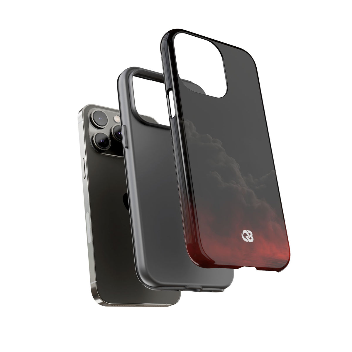 Crimson Fog Void · Tough Phone Case for iPhone · Black