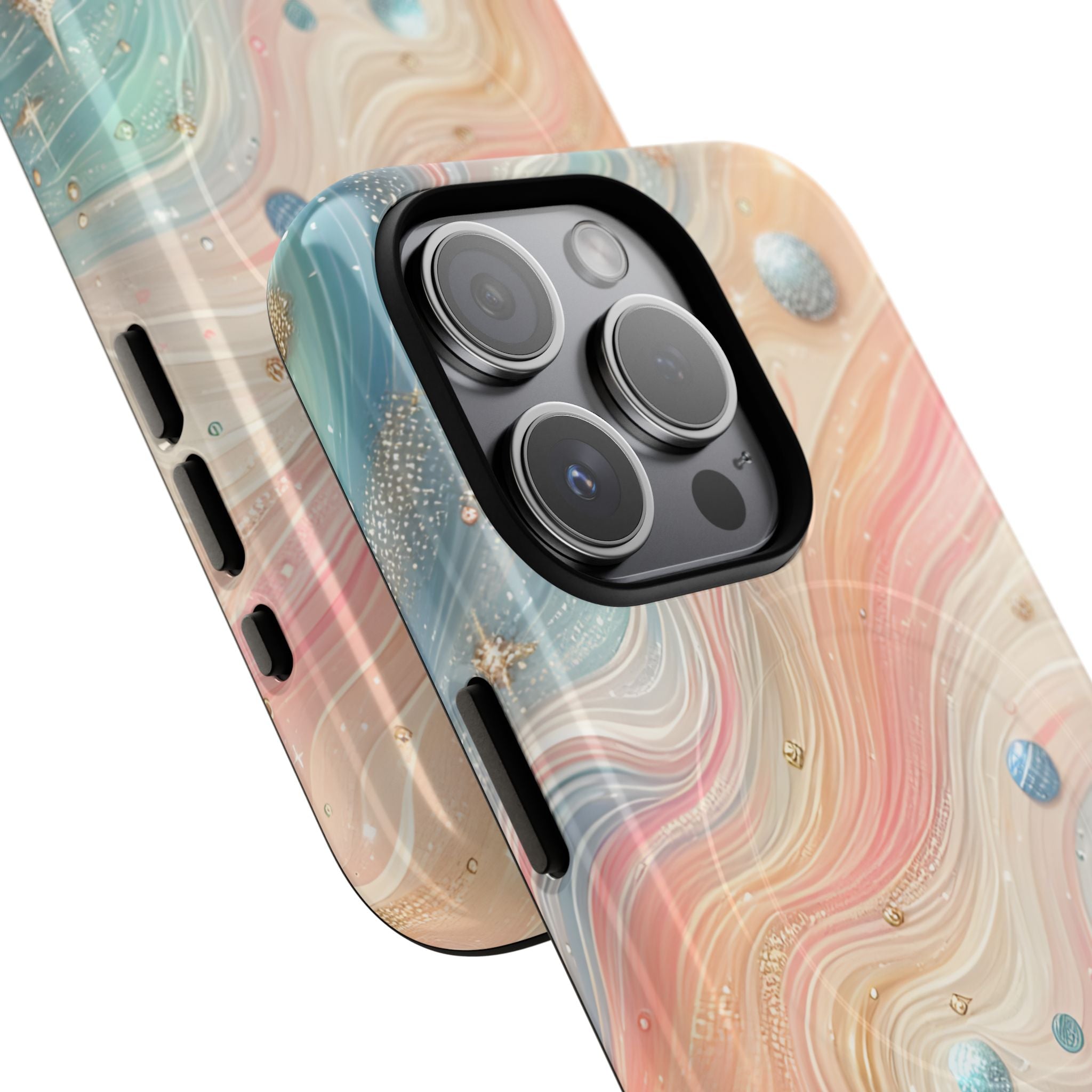 Iridescent Swirls iPhone 15 Pro Case - Tough+