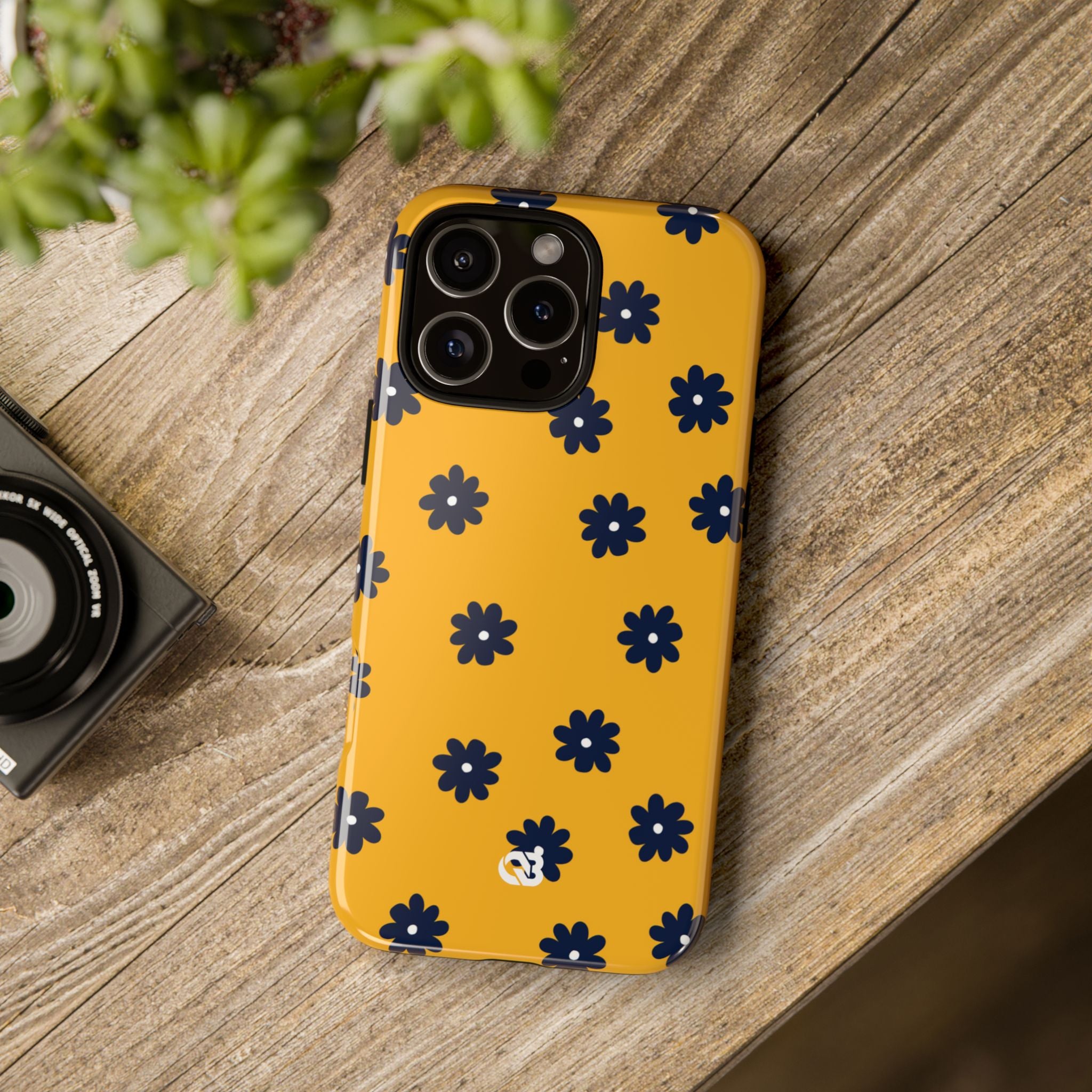 Navy Daisy Mustard · Tough Phone Case for iPhone