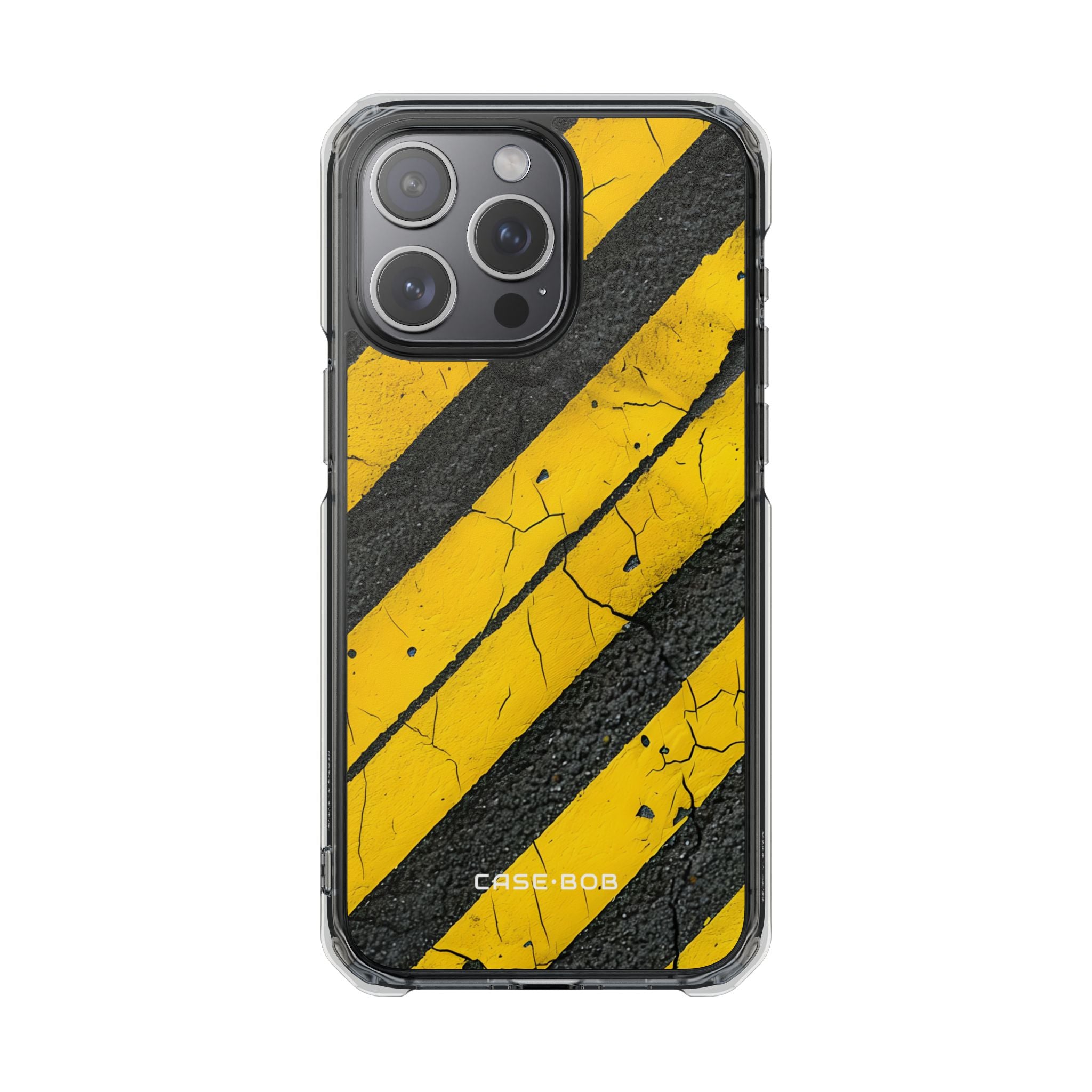 Gelber Streifen Distress iPhone 15 Pro Max Case - Impact