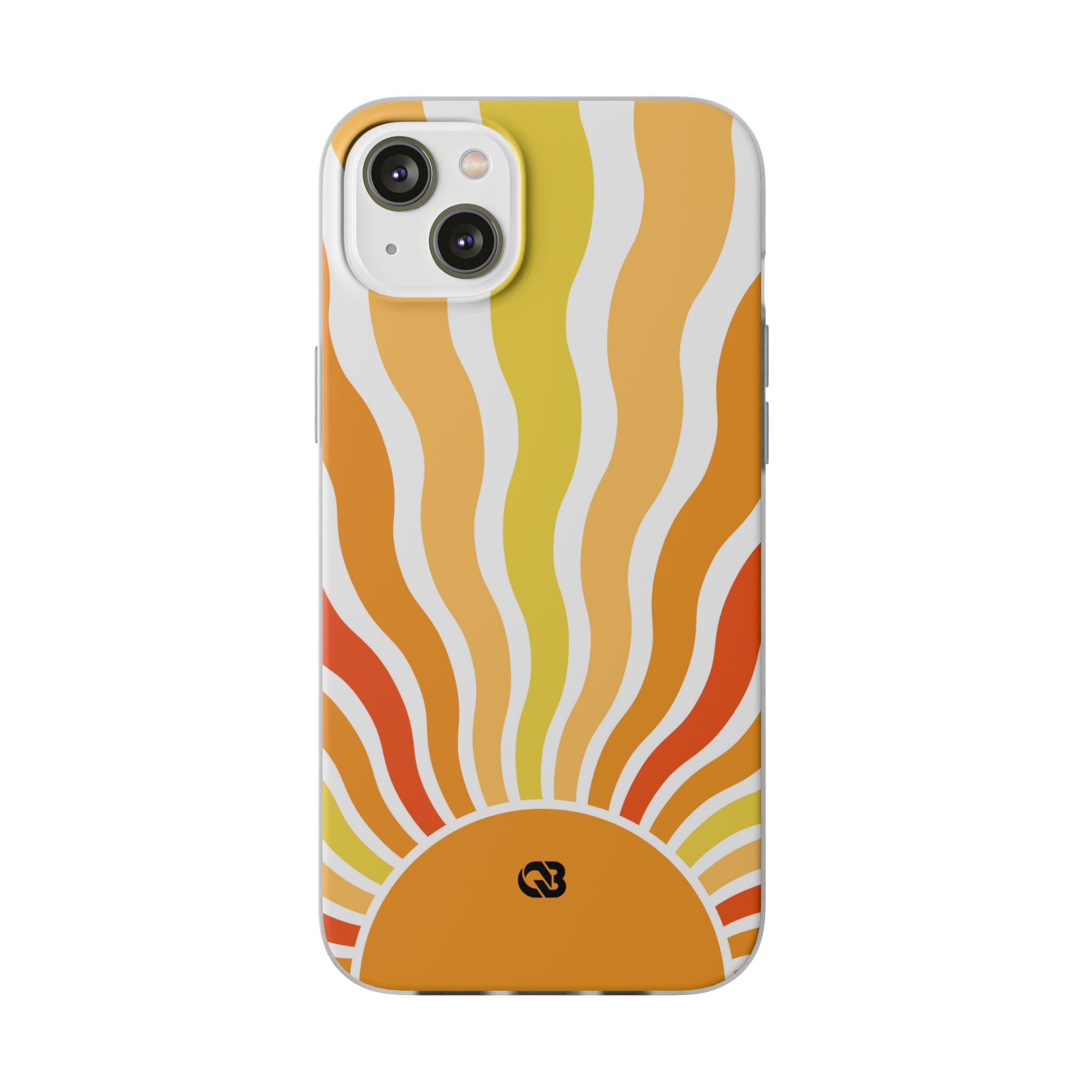 Amber Solar Waves · Soft Phone Case for iPhone