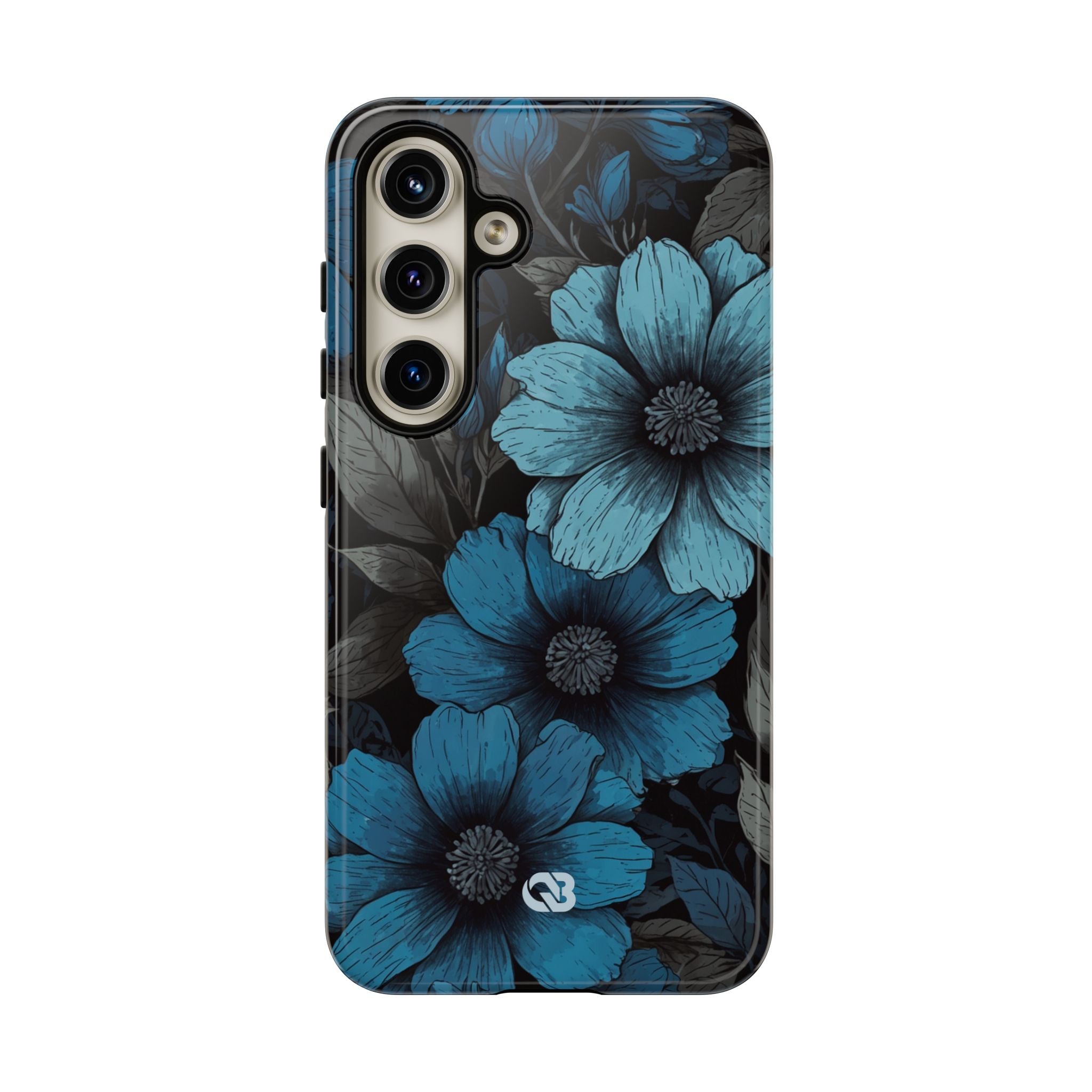 Obsidian Blue Petals · Tough Handyhülle für Samsung