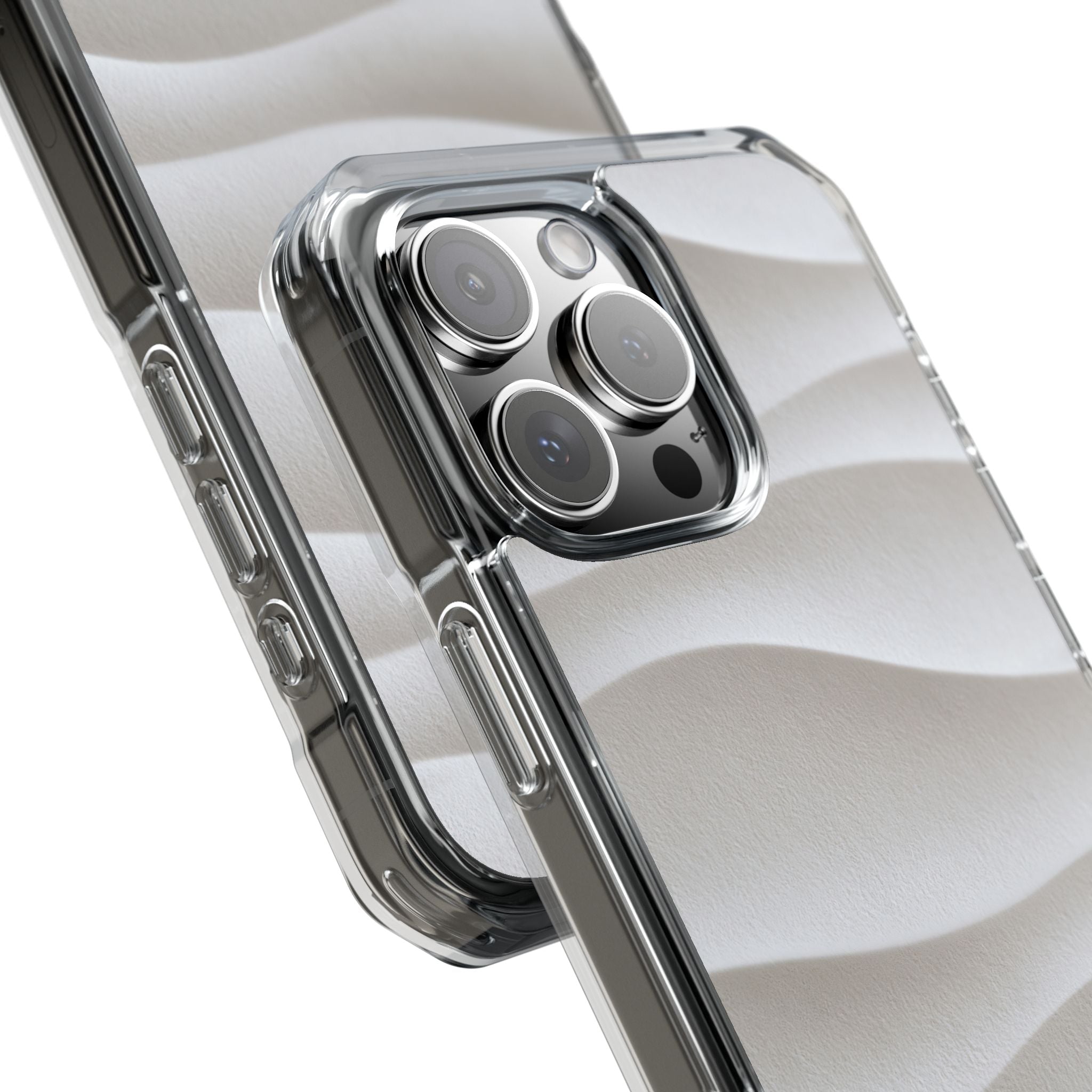White Impact MagSafe Phone Case for iPhone - Arctic Flow Ridges