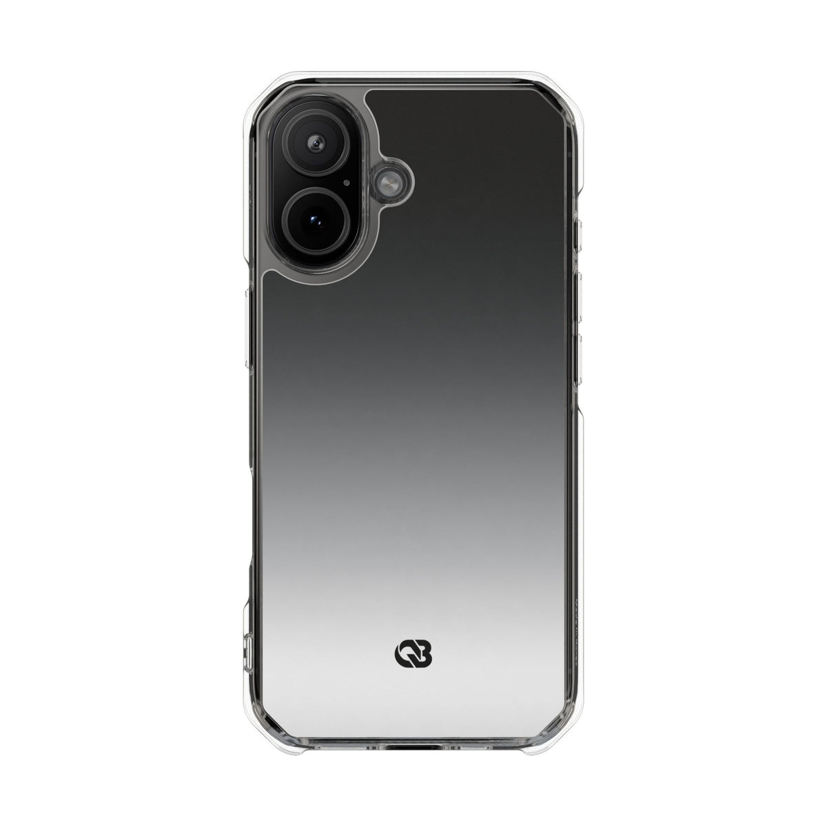 Noir Ombre Fade · Clear Impact Magnetic Phone Case for iPhone · Black
